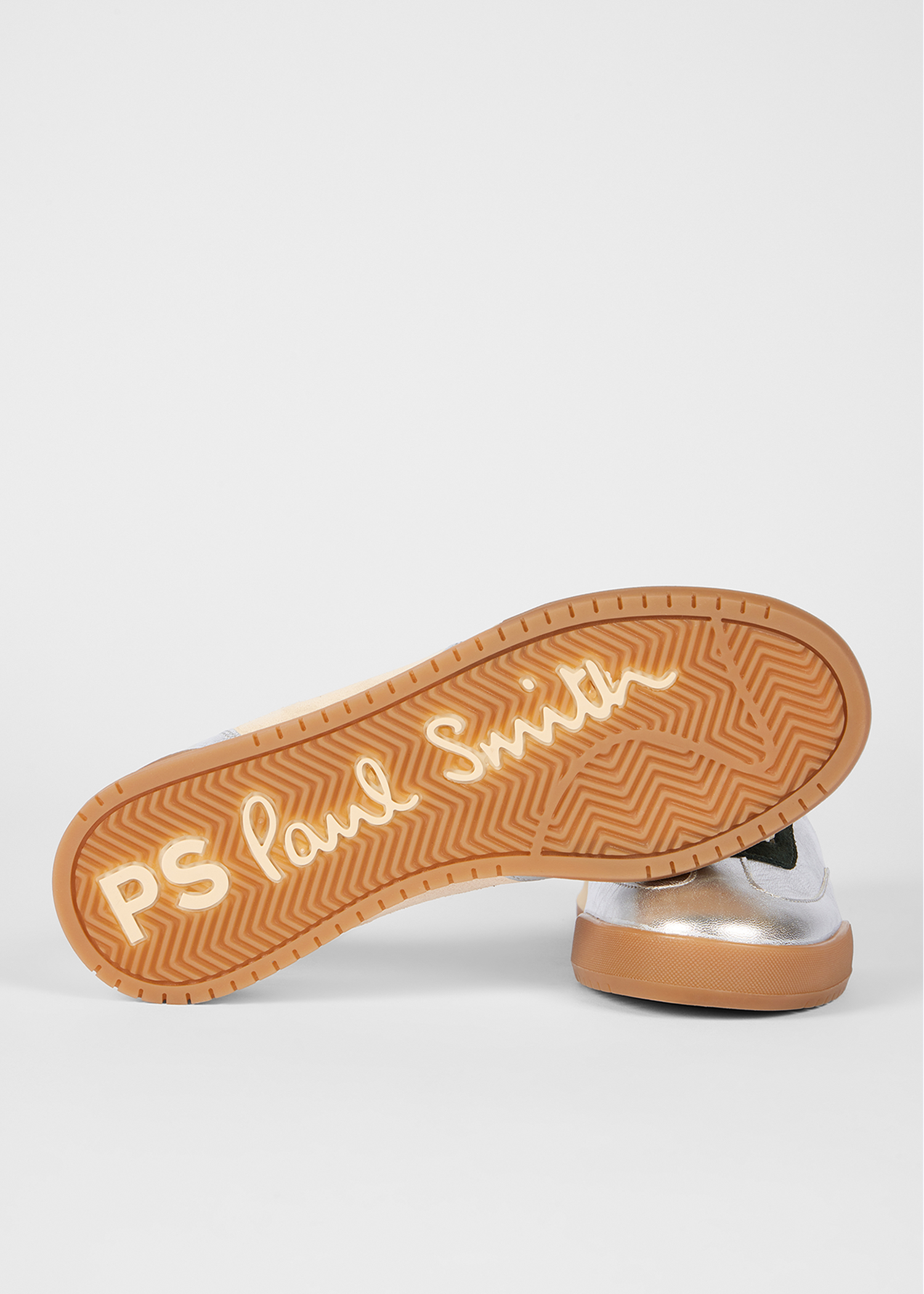 Women's Leather Silver 'Dover' Retro Gum Trainers