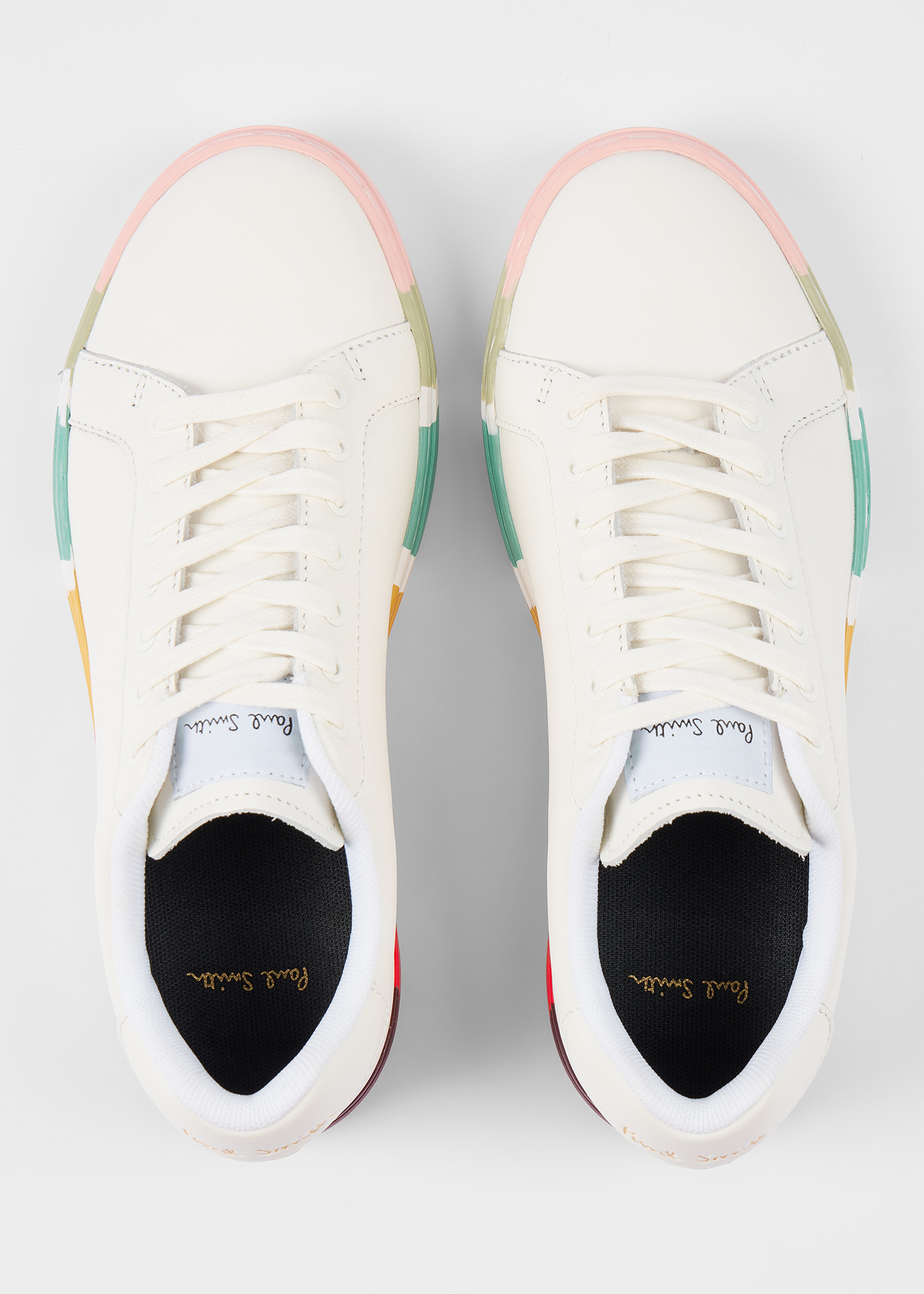 スニーカー PAUL SMITH Woman Sneakers White W1SLPN05PLEA 01 Women's White Leather 'Swirl' Sole 'Lapin' Trainers