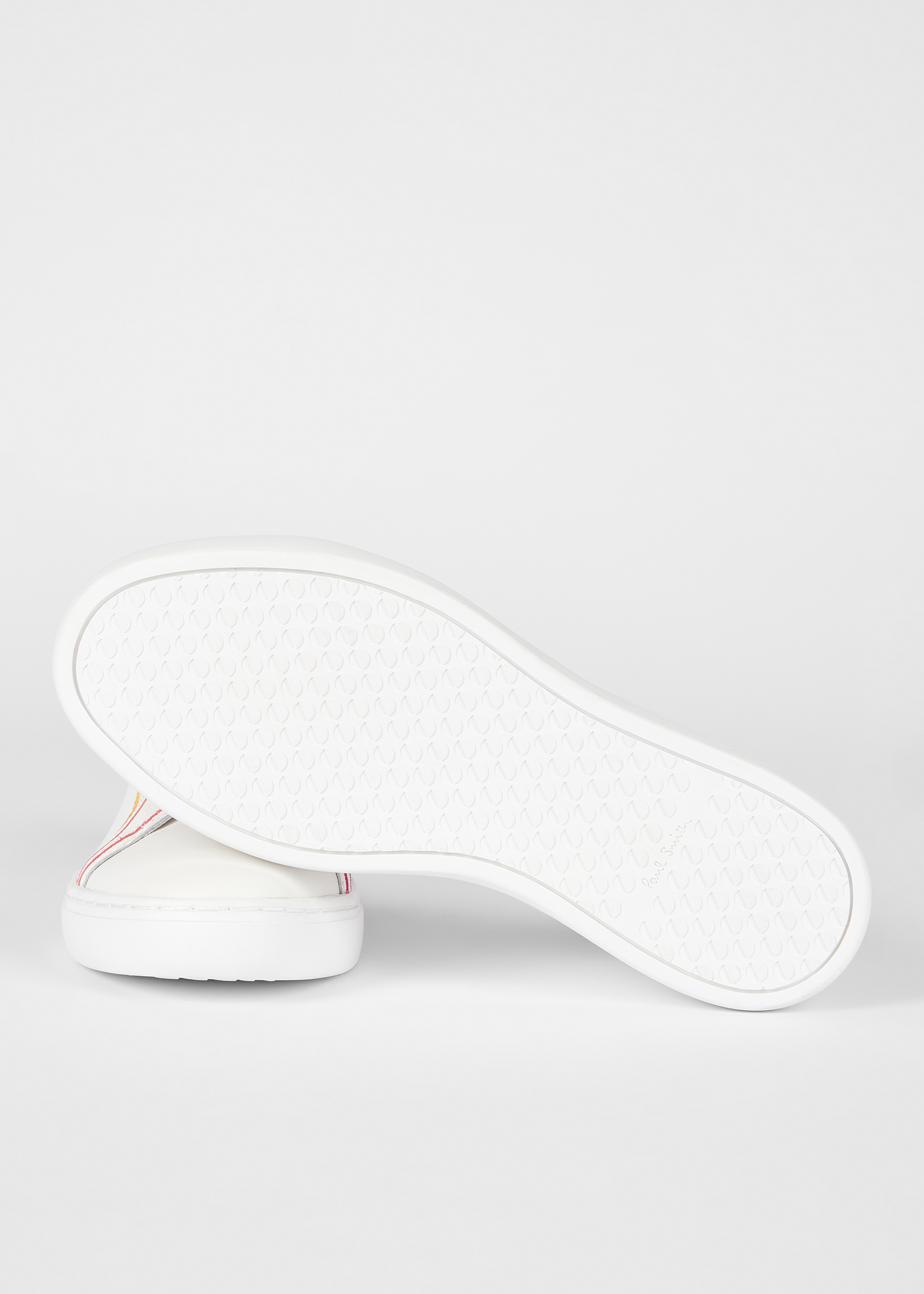 Women's White Leather 'Scribble Heart' 'Lapin' Trainers
