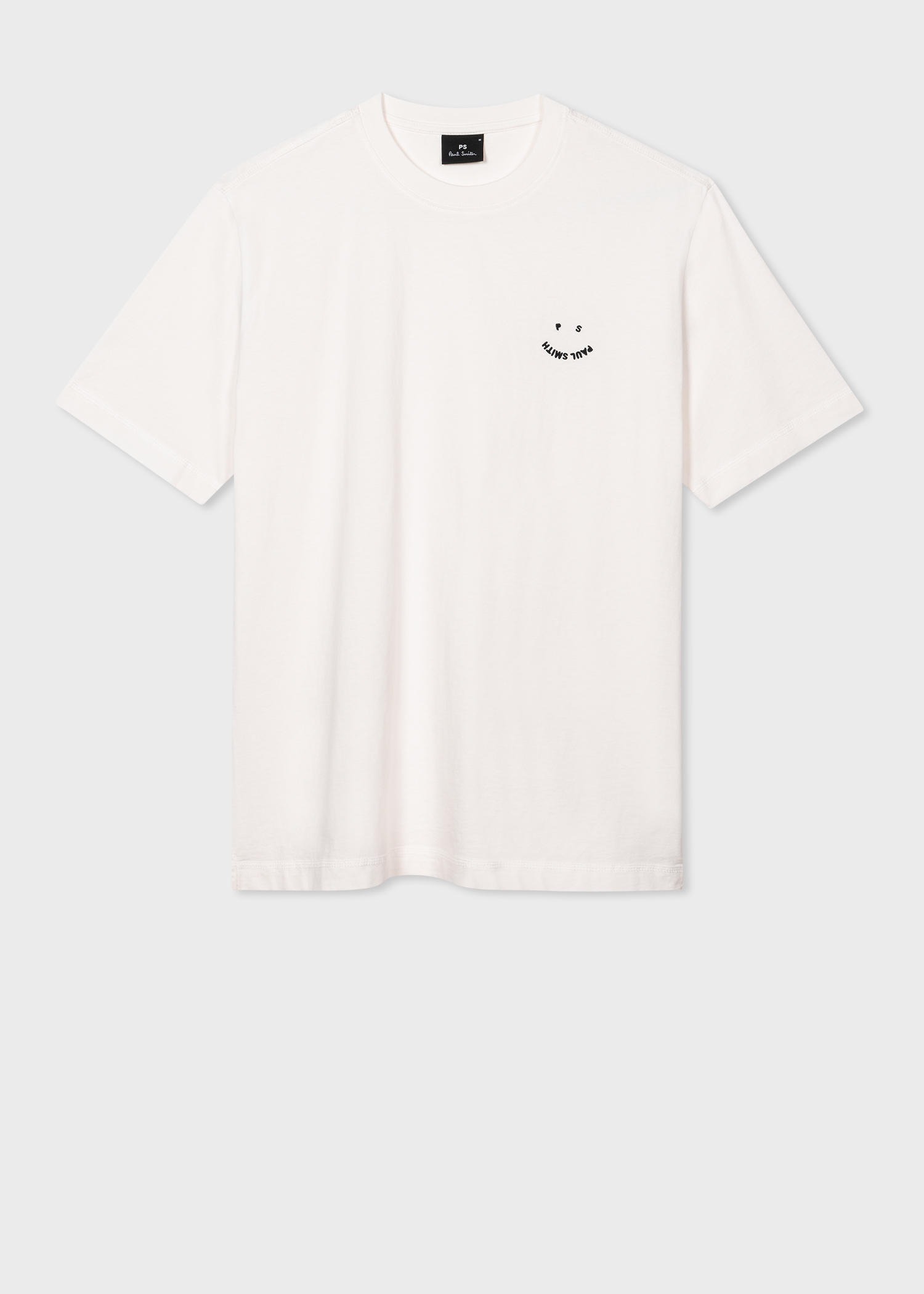 Tシャツ・カットソー PAUL SMITH Men T-shirt White M1R919TPP4892 01 Men's White 'Cyclist Silhouette' Print T-Shirt