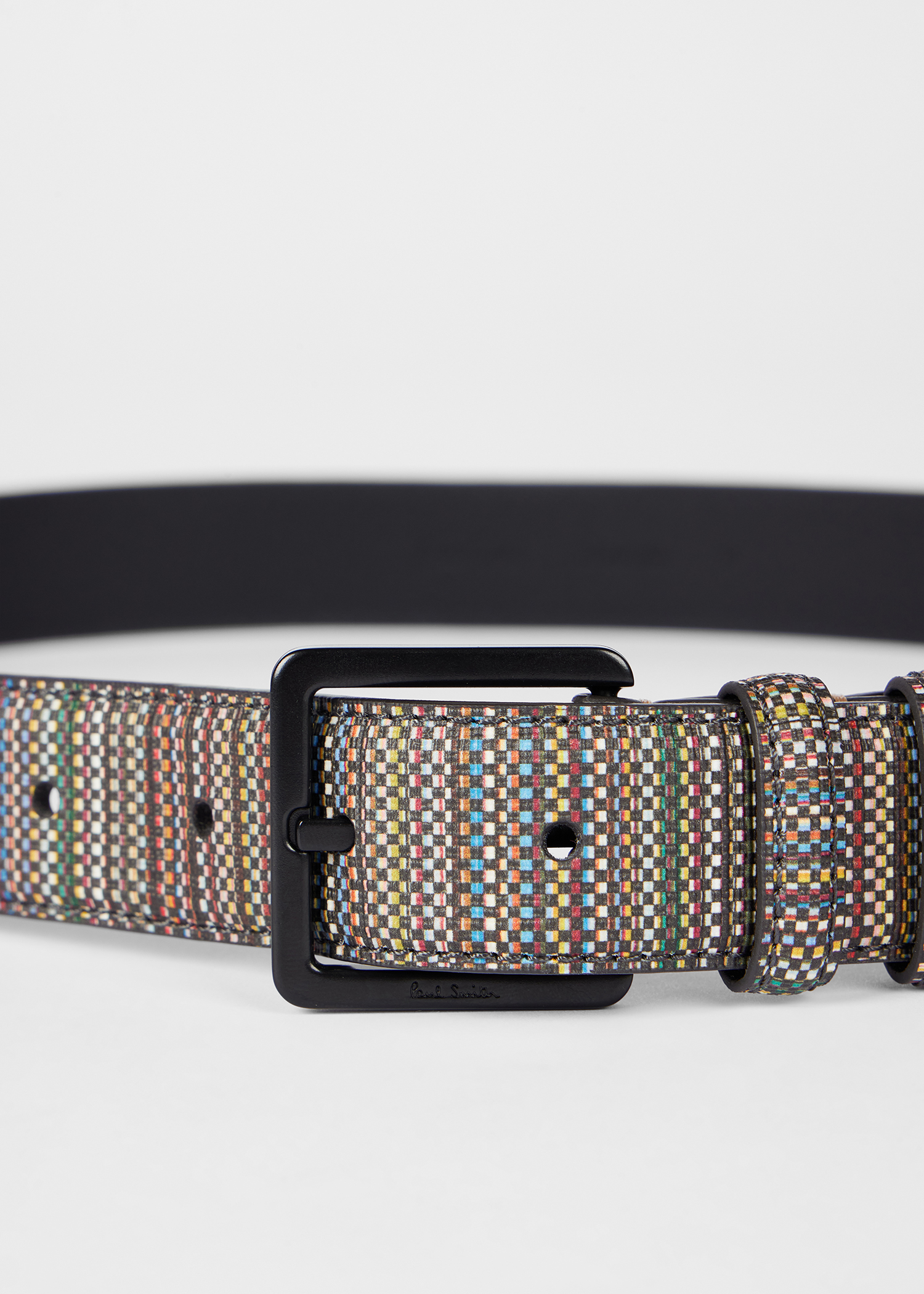 'Signature Stripe' Coated Canvas Belt