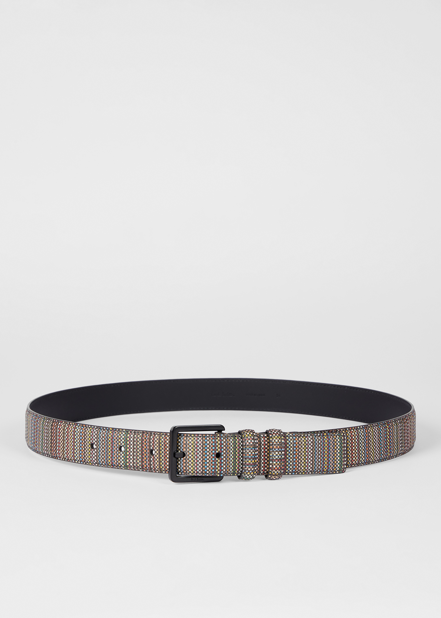 'Signature Stripe' Coated Canvas Belt