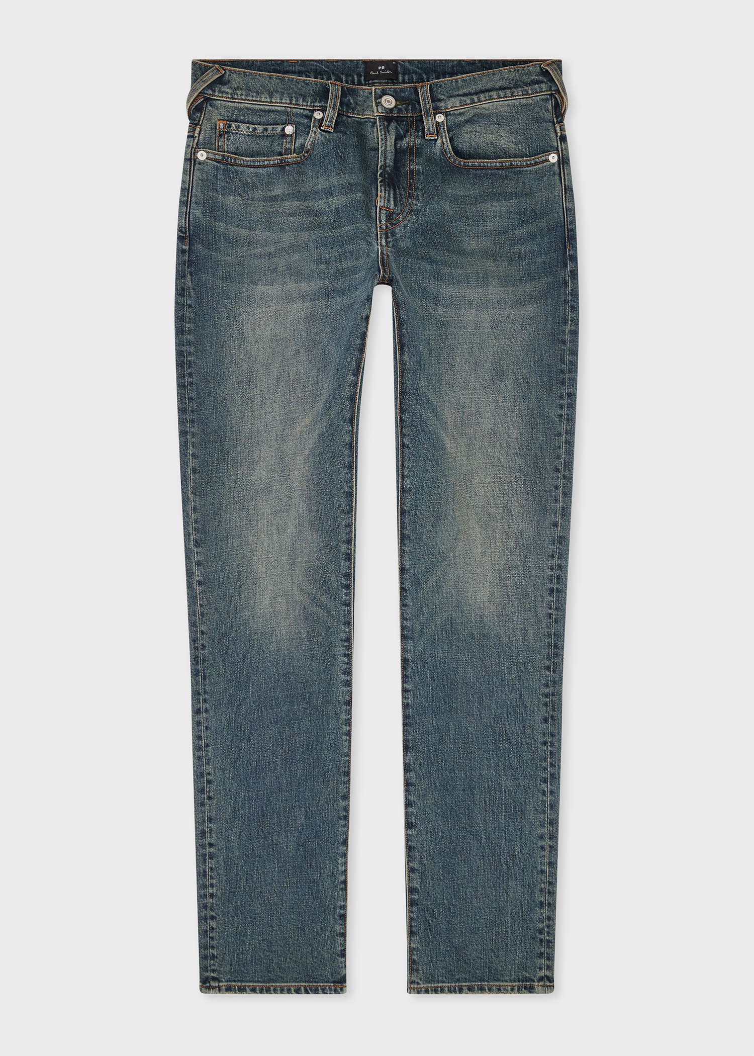Men's Tapered-Fit Antique-Wash 'Crosshatch Stretch' Jeans