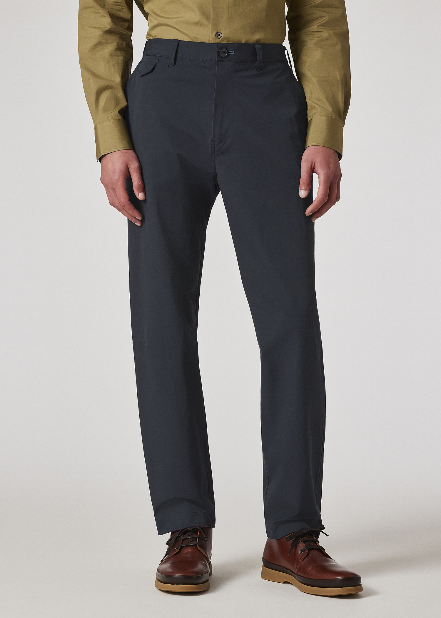 Men's Tan Cotton-Blend Stretch Chinos