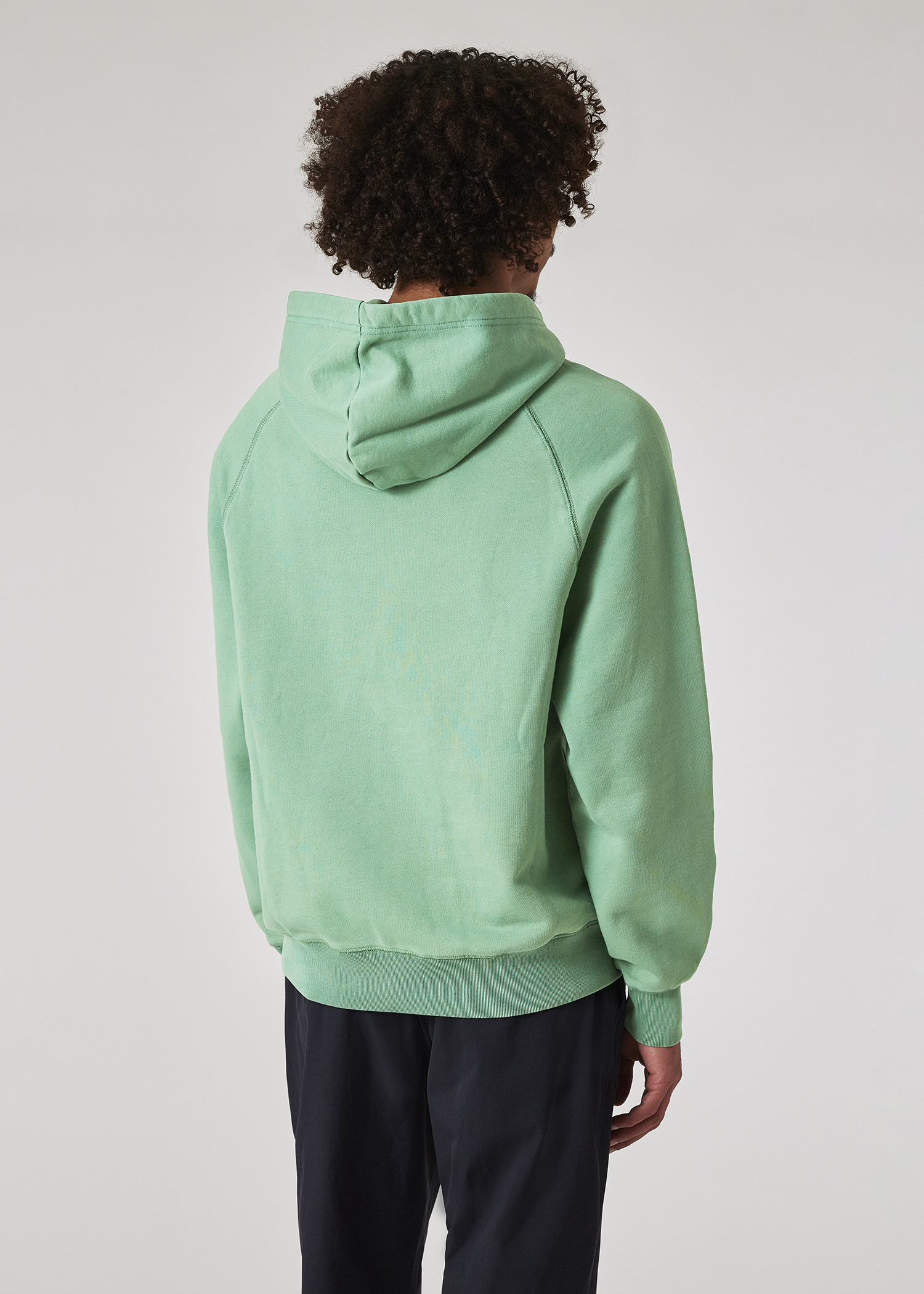 Men's Washed Green 'Happy' Hoodie