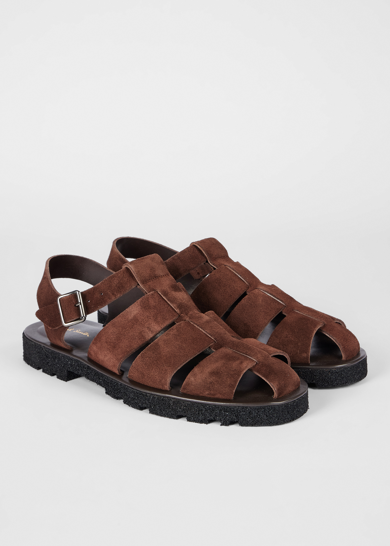 Men's Black Leather 'Sandoval' Fisherman Sandals