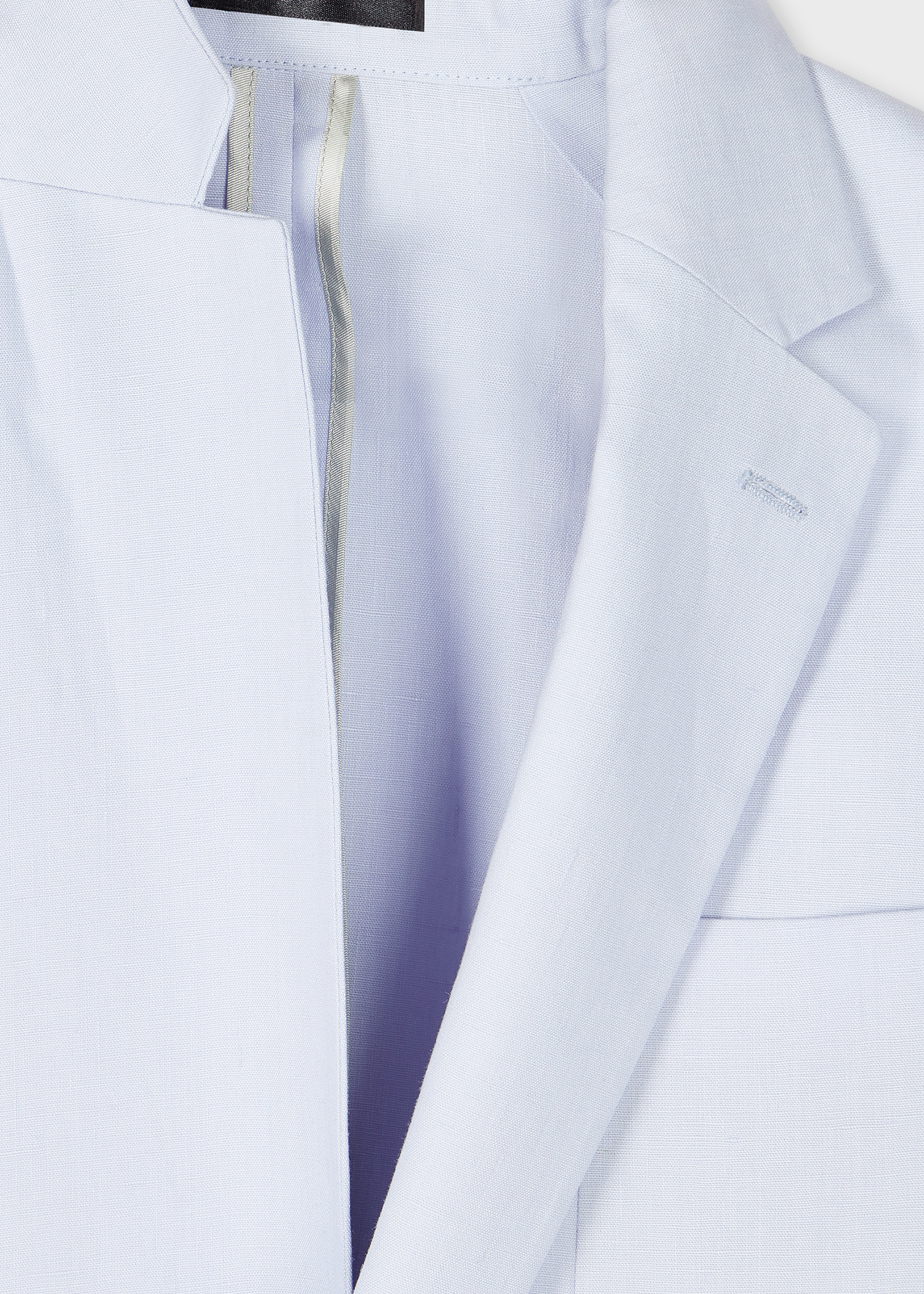 Pale Blue Linen Unlined Blazer