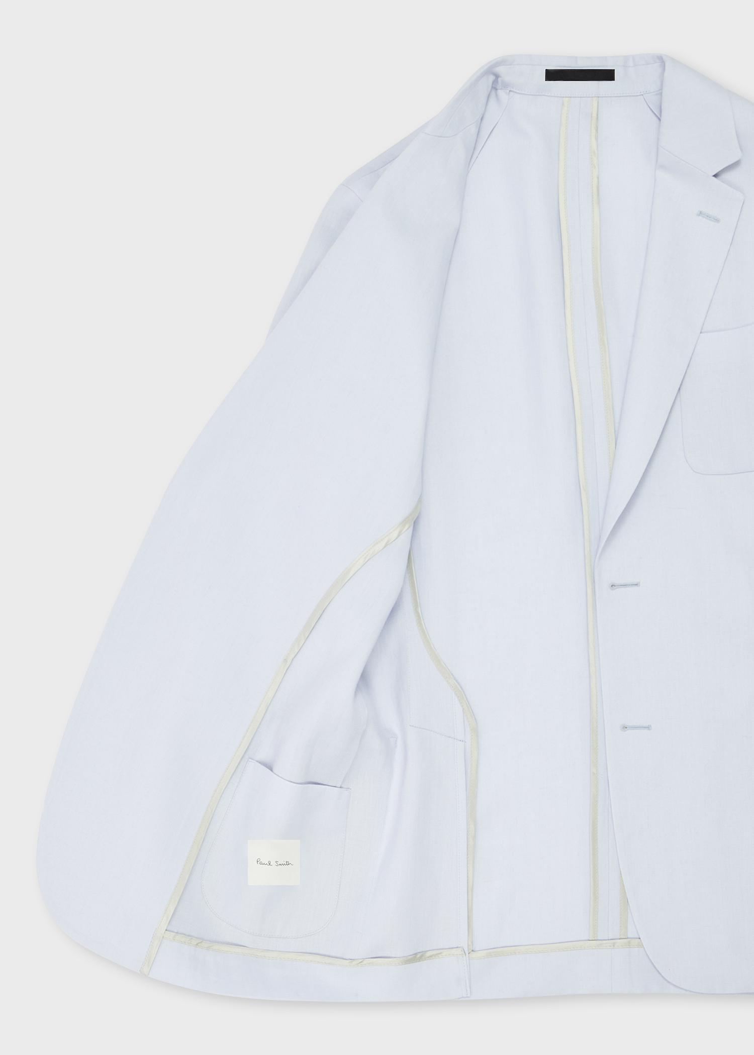 Pale Blue Linen Unlined Blazer