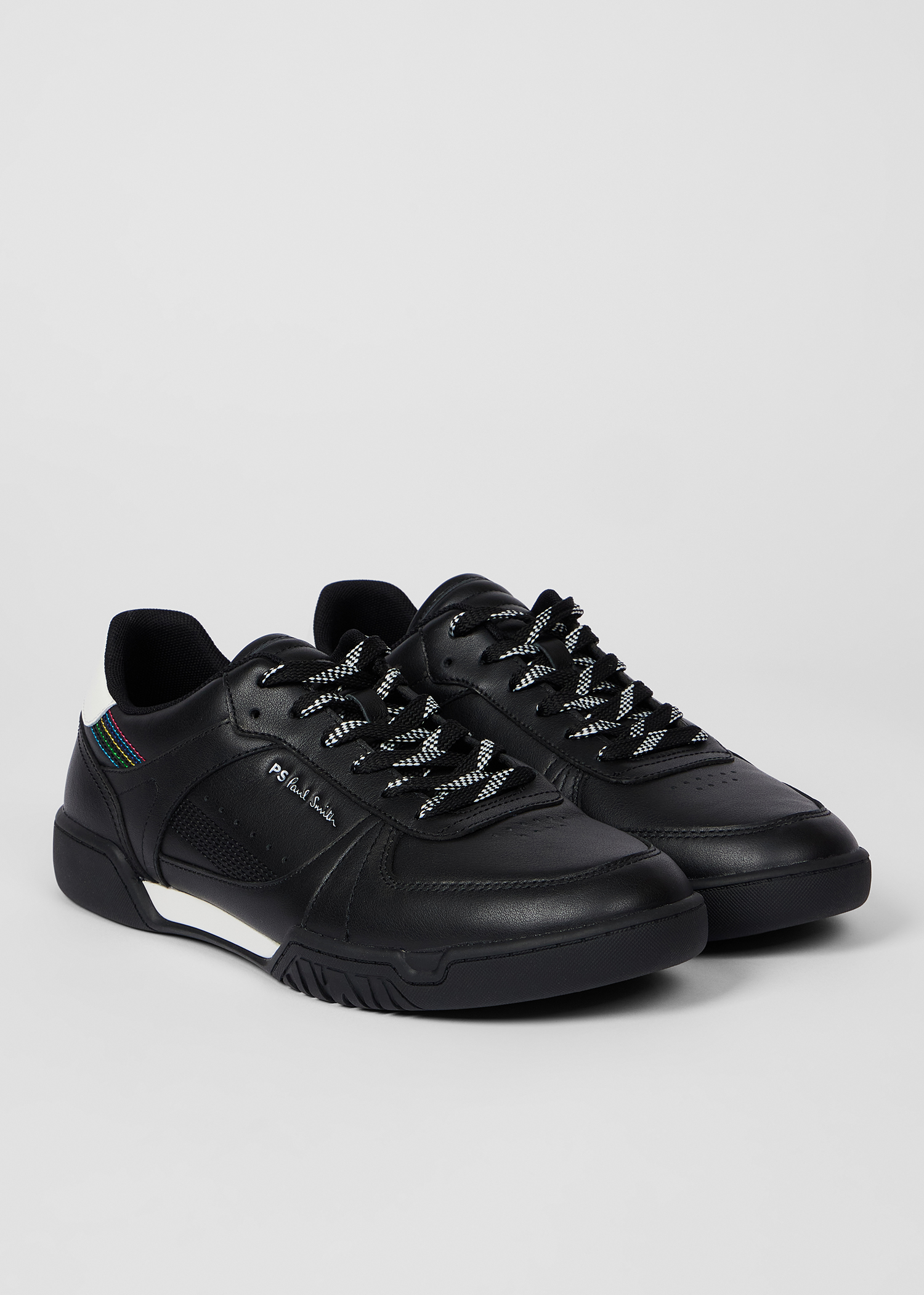 Black Leather 'Colson' Trainers