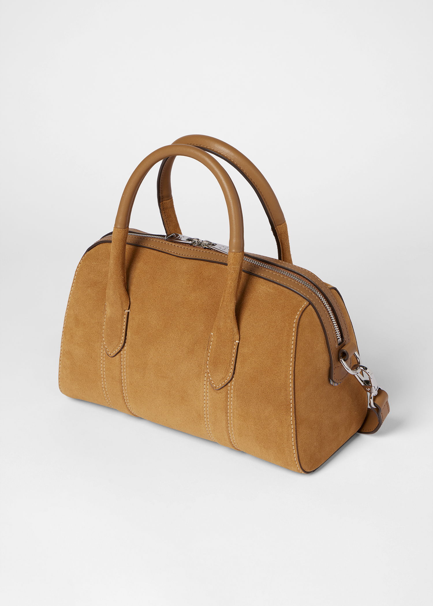 Women's Small Tan Suede 'Boston' Bag