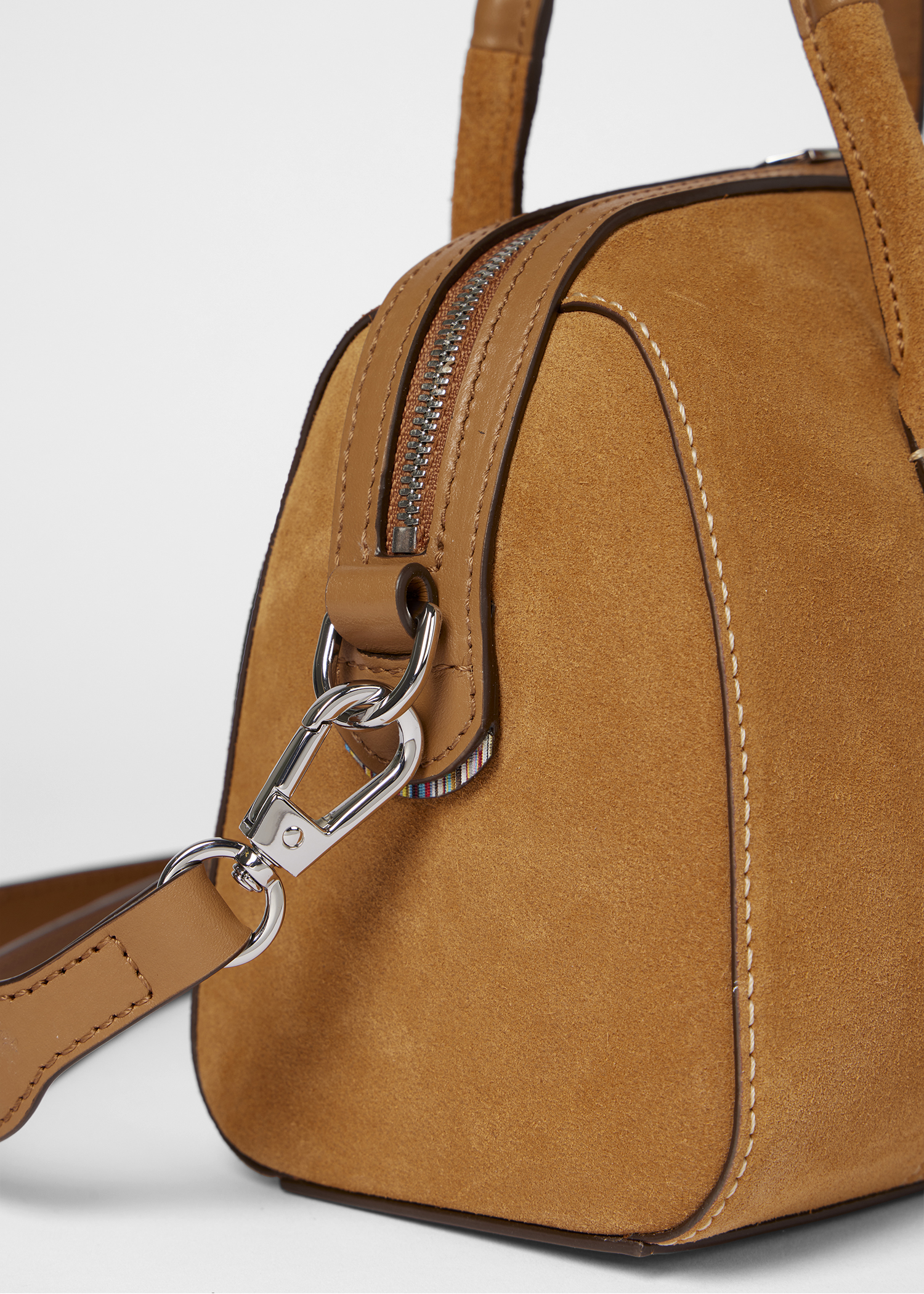 Women's Small Tan Suede 'Boston' Bag