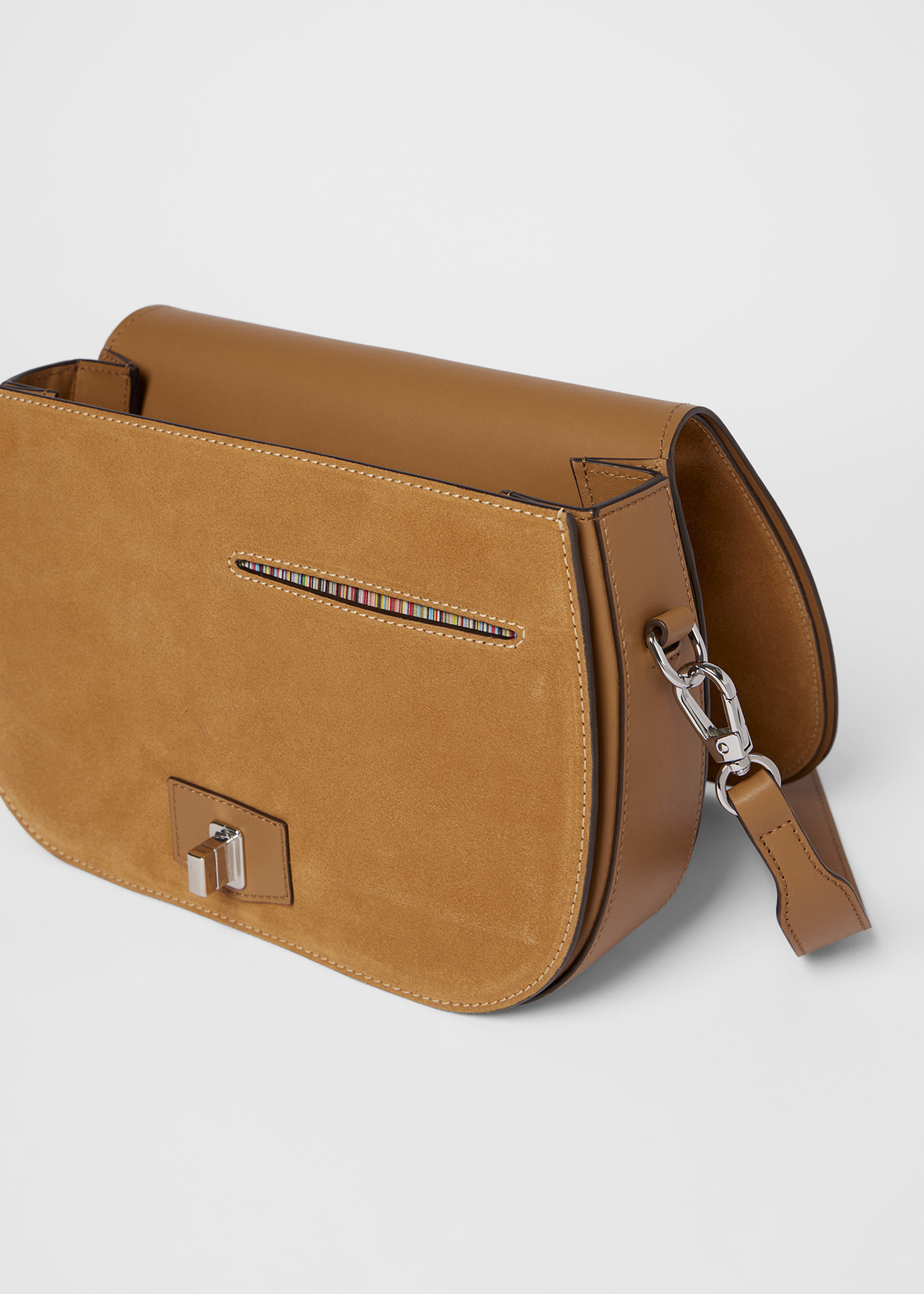 Women's Tan Suede Cross Body Bag