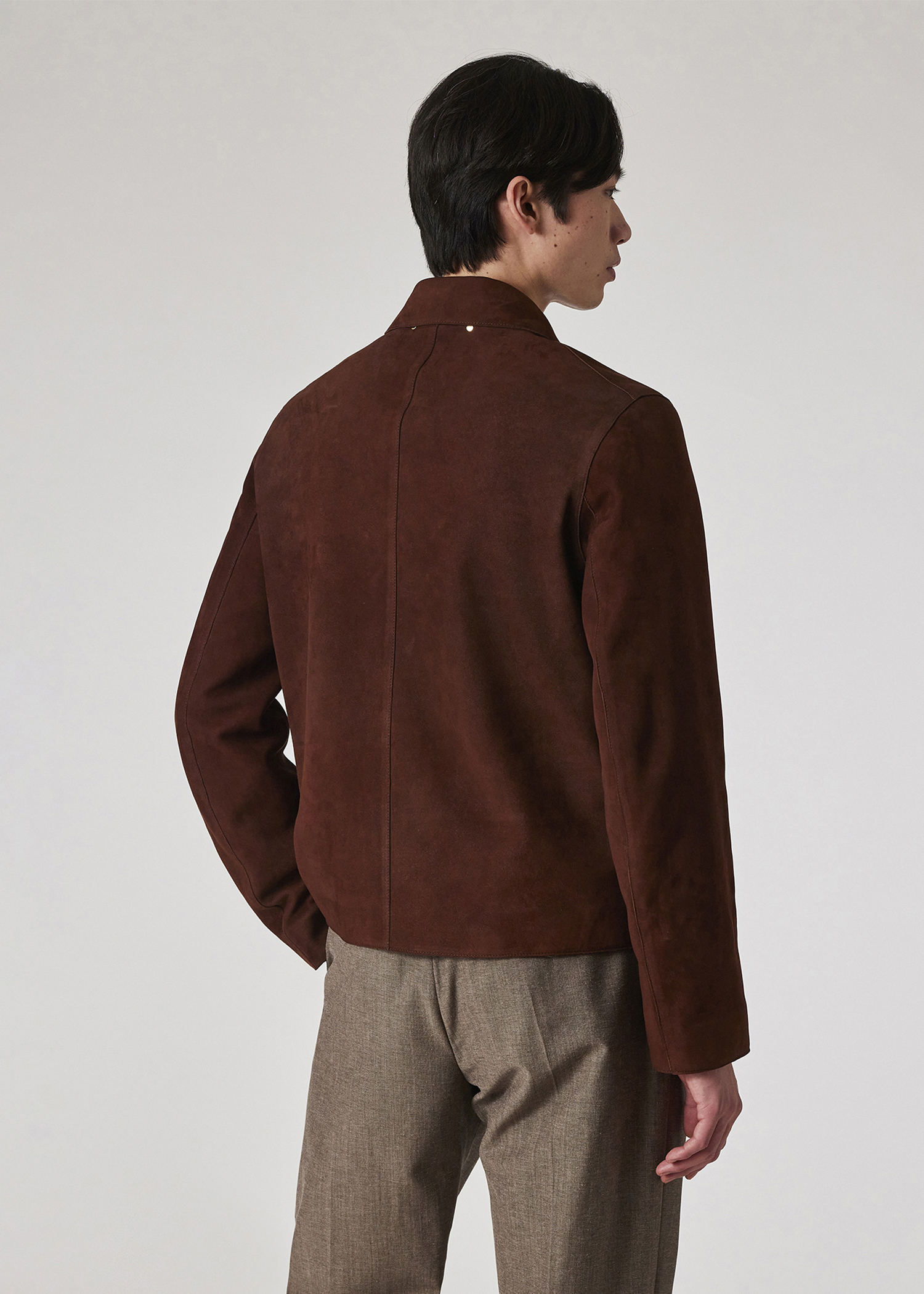ジャケットその他 PAUL SMITH Men Jacket M1R383Z P02611 68 BROWN Men's Grey Melange 'Storm System' Wool Bomber Jacket