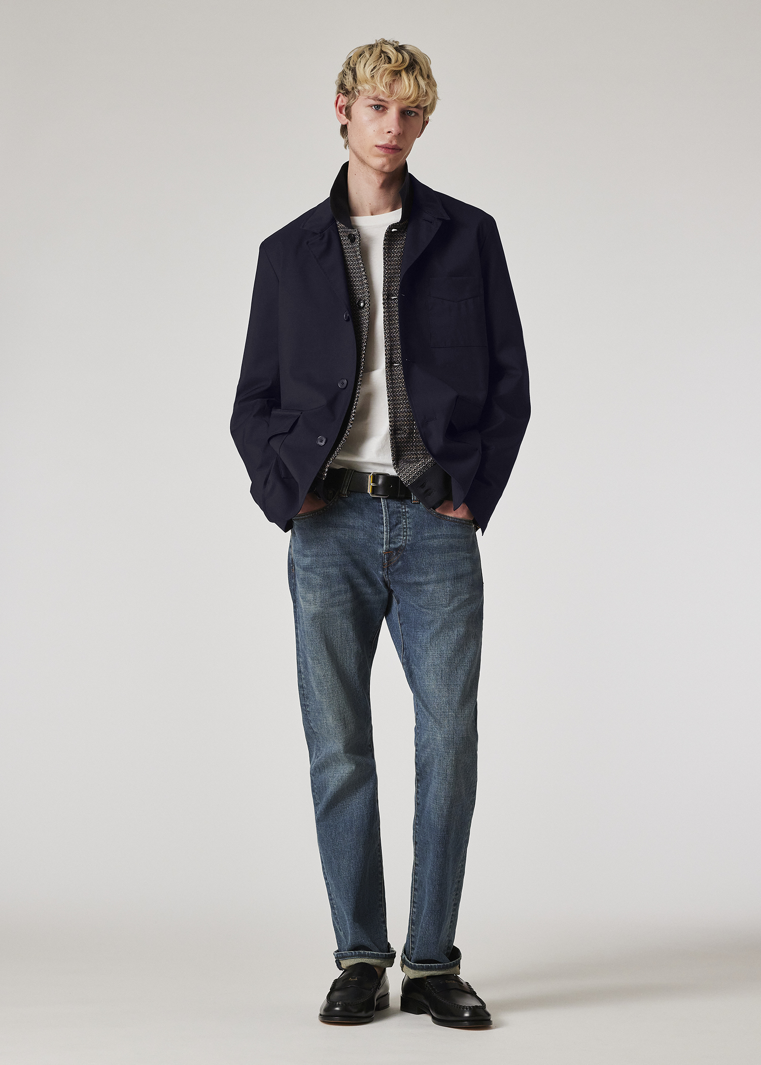 ジャケット・アウター Paul smith alpaca wool long coat navy ex Women's Navy Storm System Wool Mac With Detachable Liner