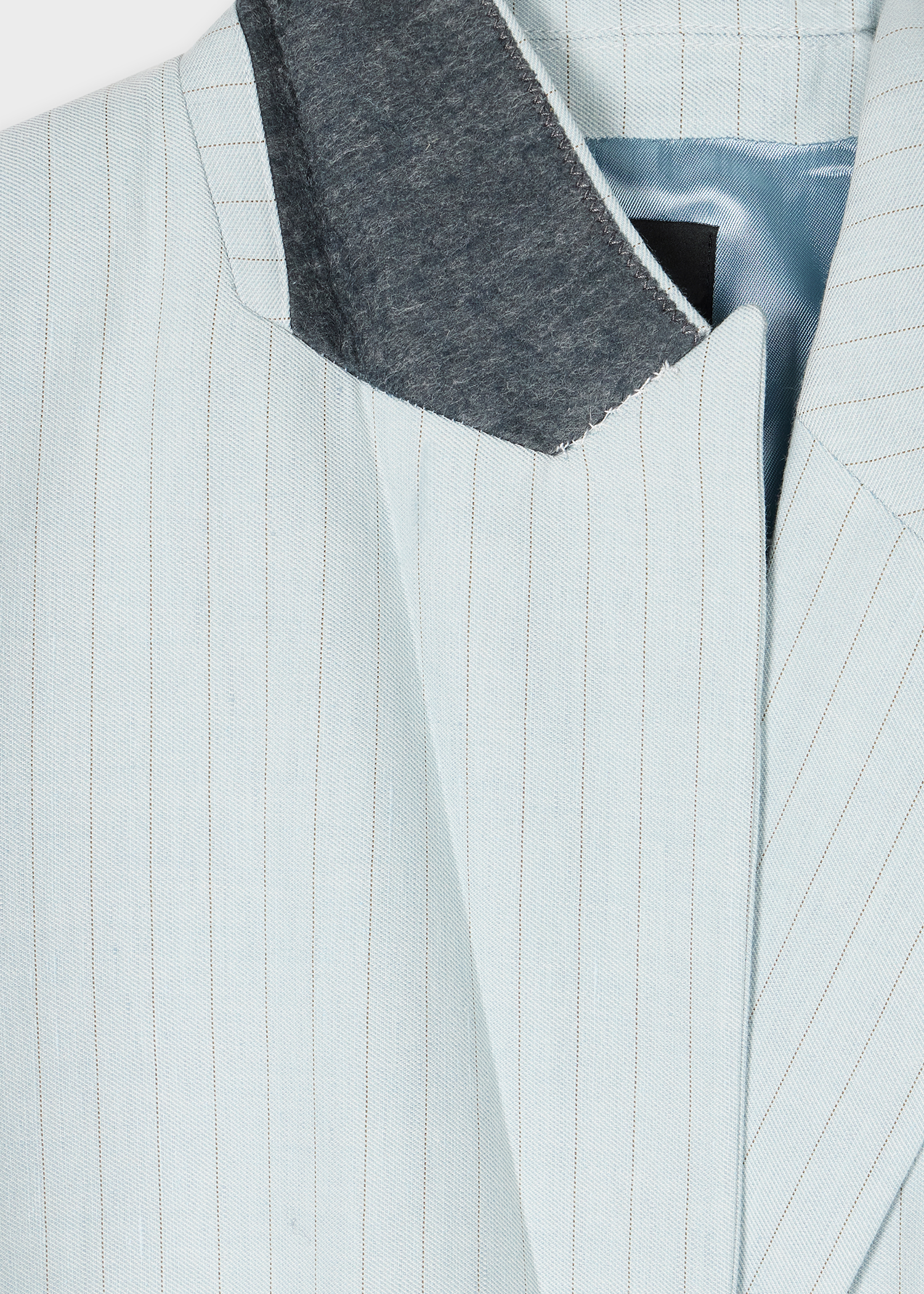 Women's Light Blue Pinstripe Two-Button Blazer