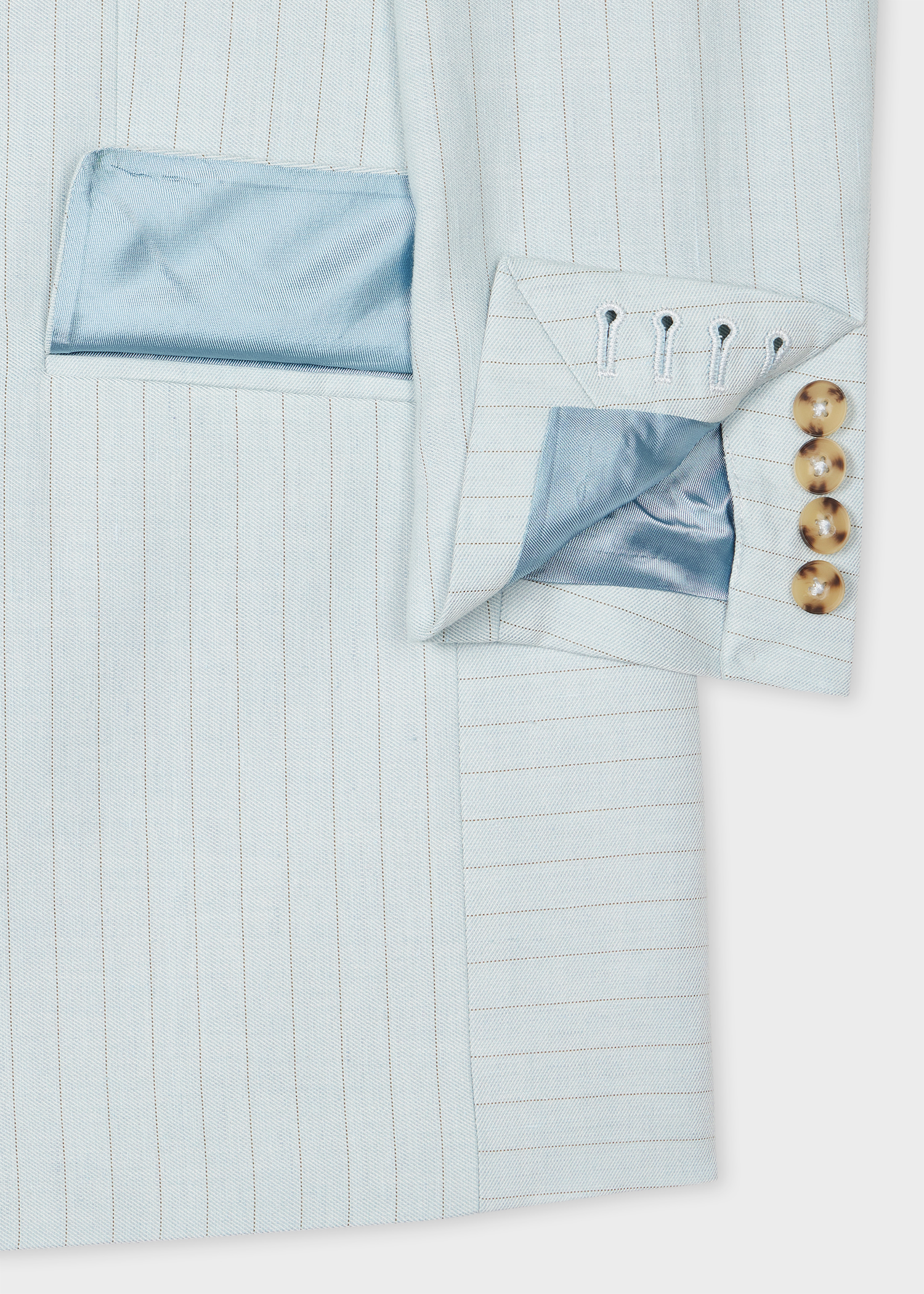 Women's Light Blue Pinstripe Two-Button Blazer