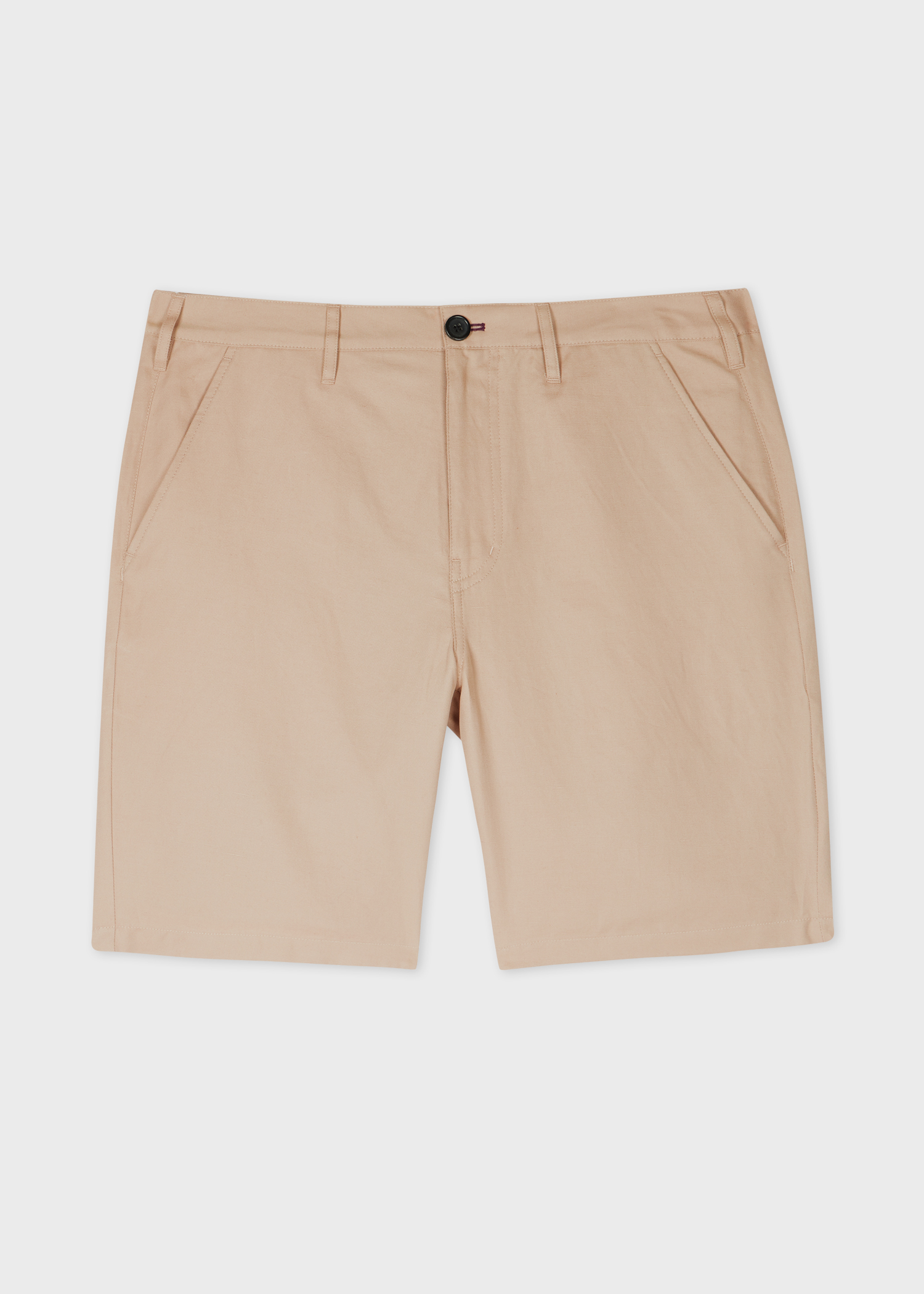 Men's Navy Cotton-Linen Shorts