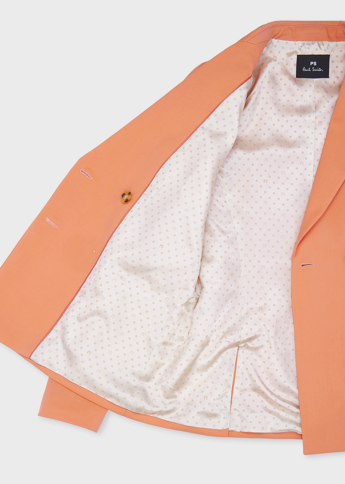 Women's Coral Wool Double-Breasted Blazer