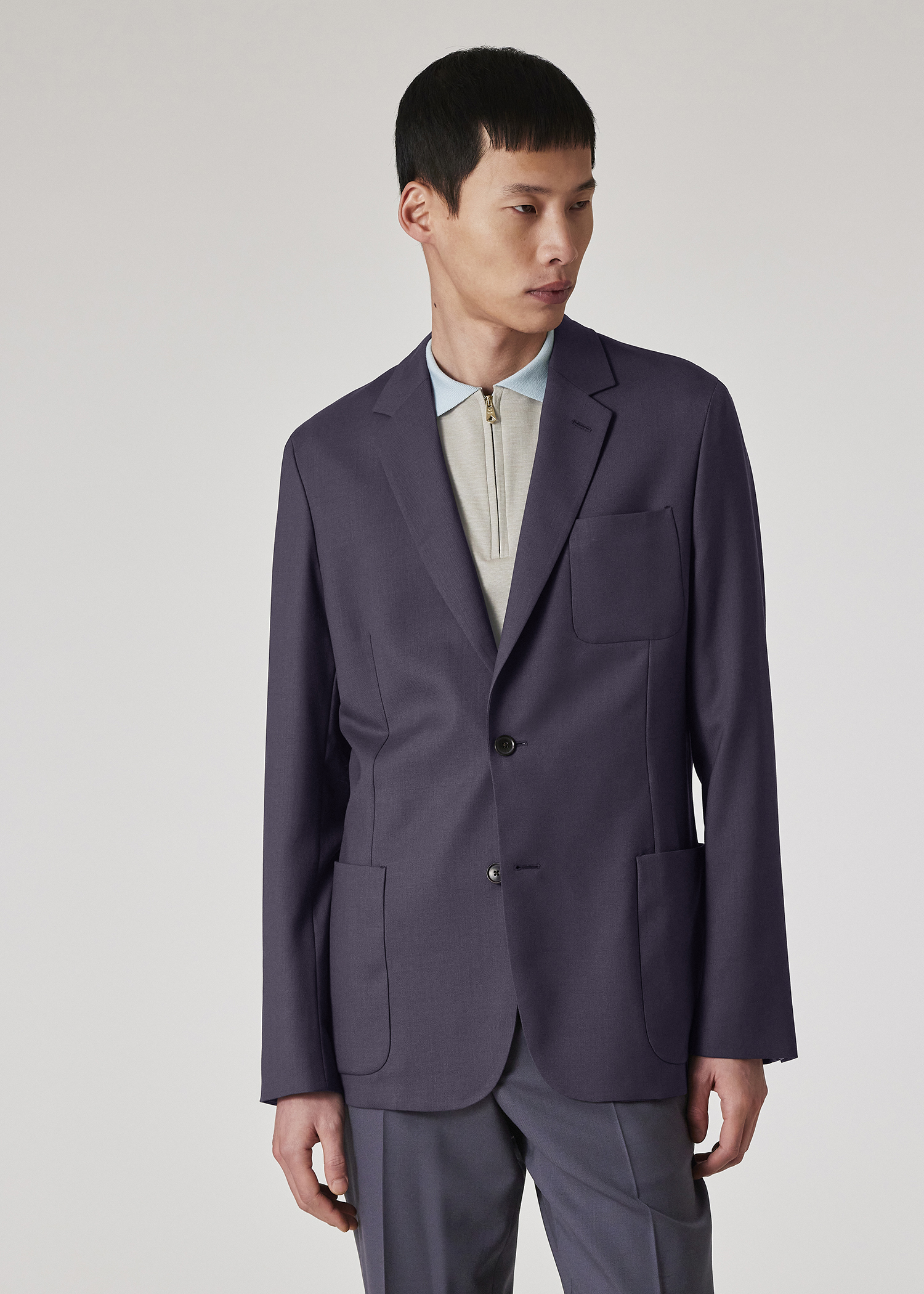 A Suit To Travel In - Slate Grey Wool Unlined Blazer