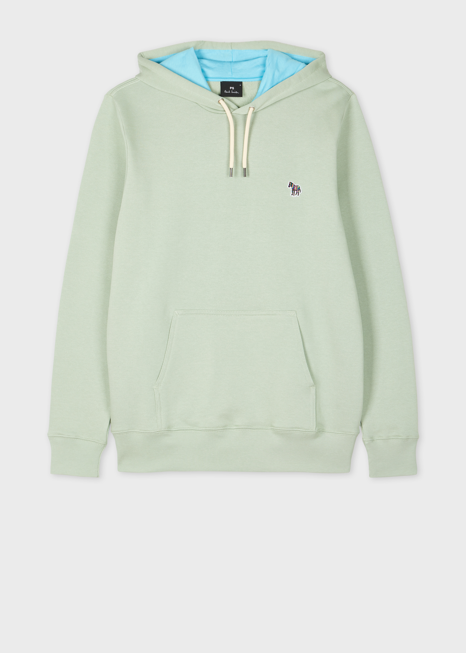 ★Paul Smith ★ Men's Sage Green Zebra Logo Organic Cotton Hoodie