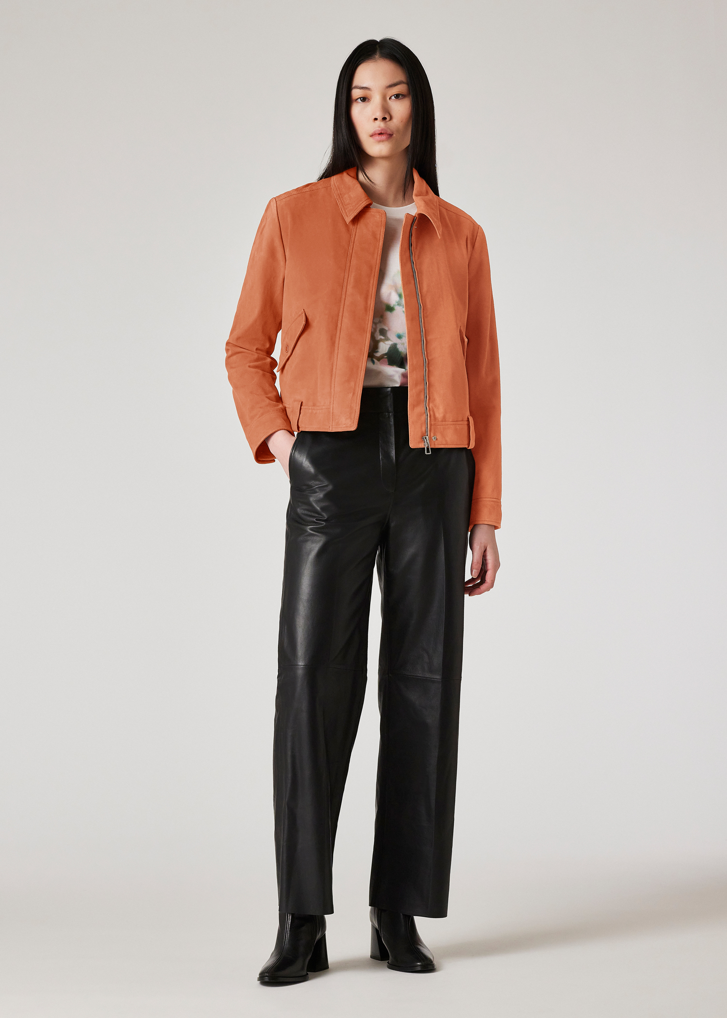 Women's Black Leather Trousers