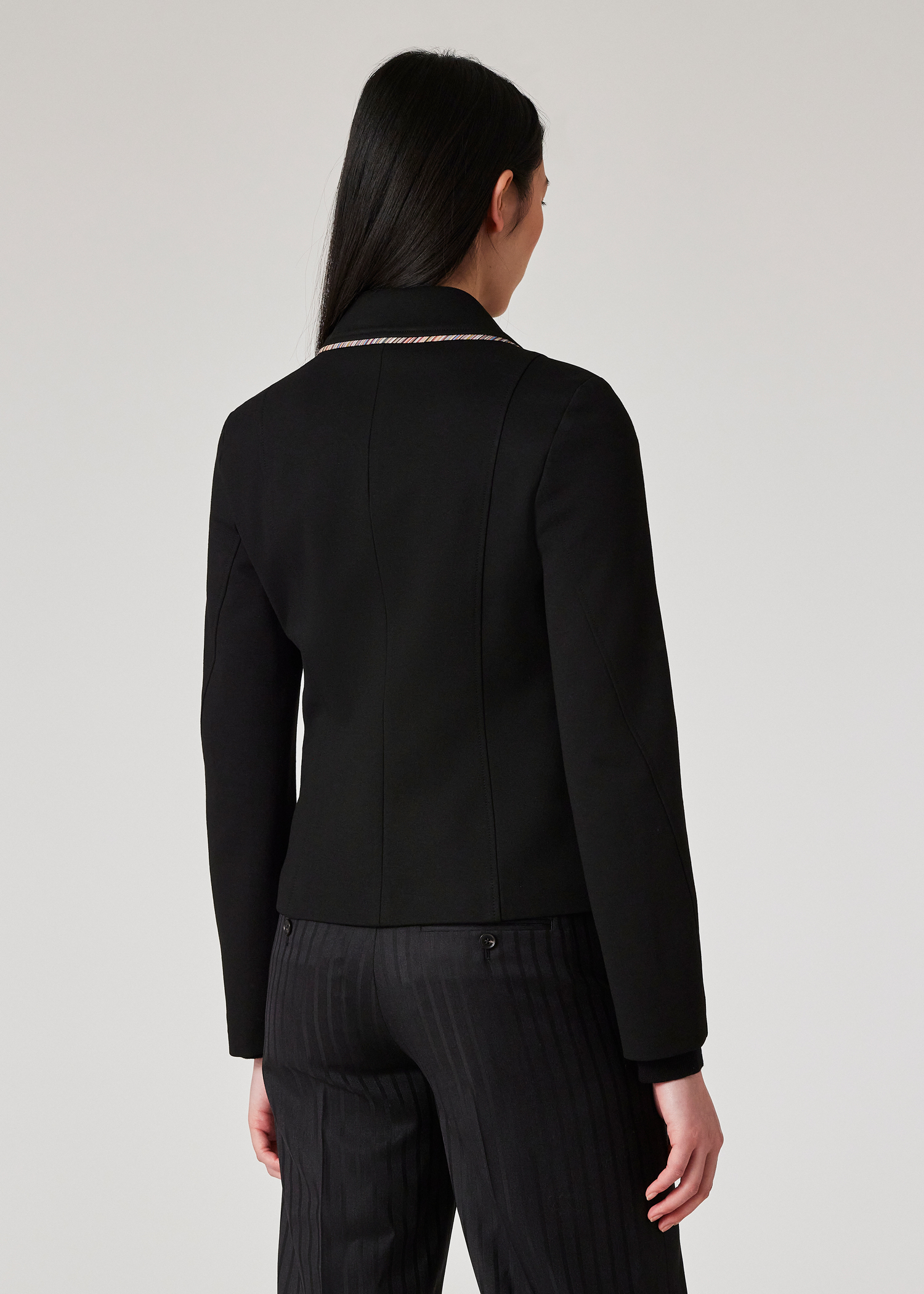 Women's Black Milano 'Signature Stripe' Jacket