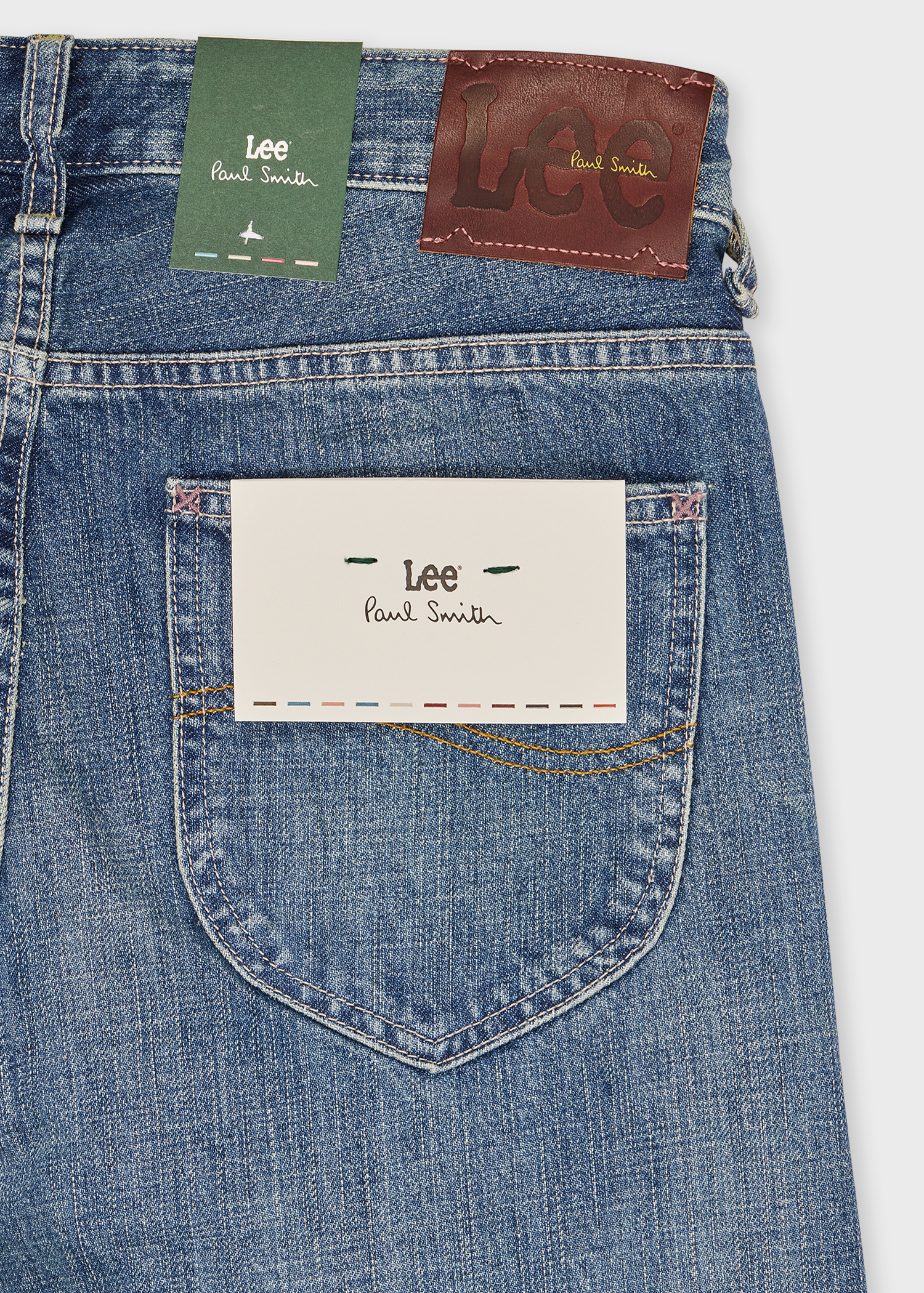 Men's Paul Smith + Lee® Mid Antique-Wash Selvedge 101 Rider Jeans