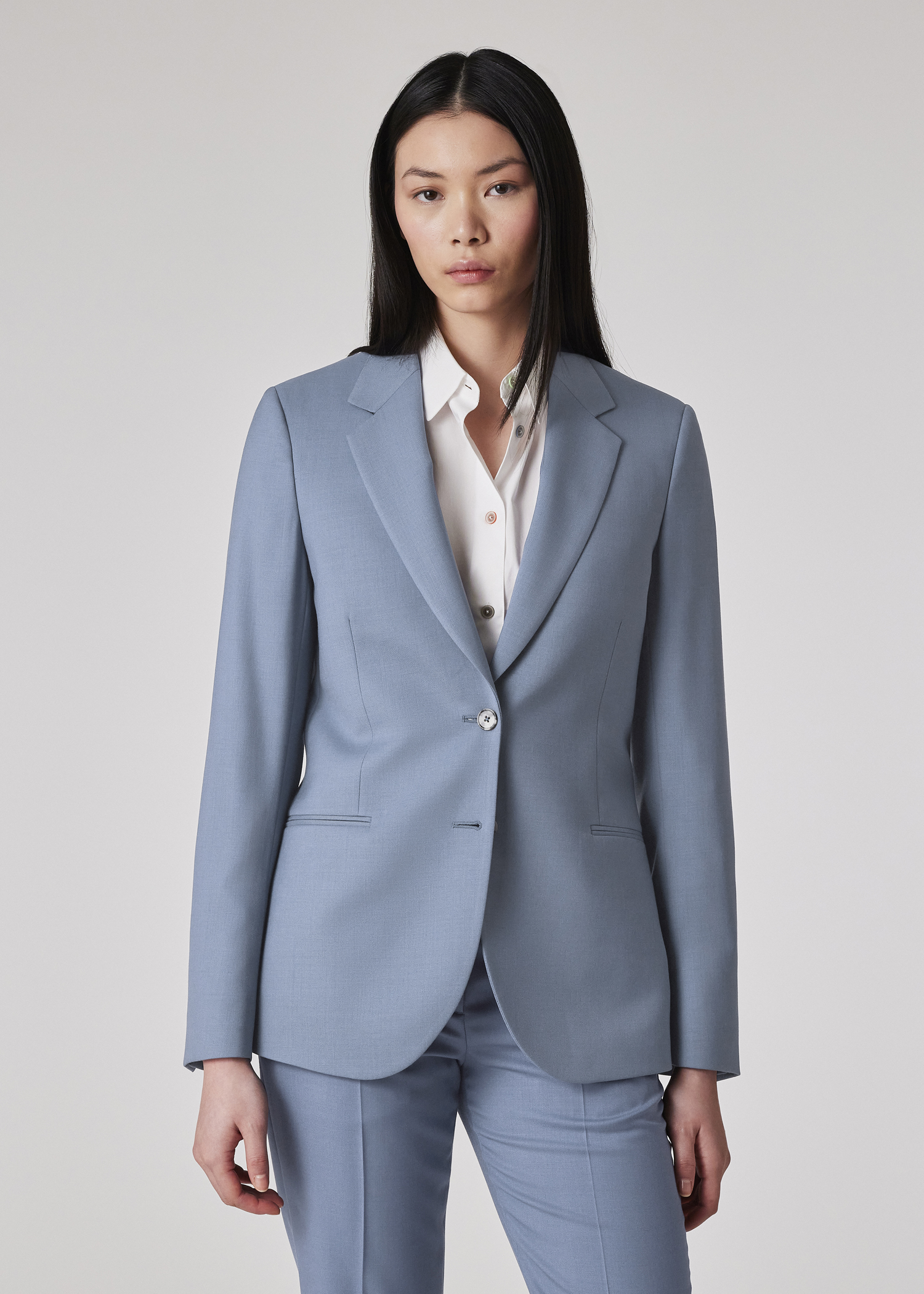 Women's A Suit To Travel In - Black Wool Two-Button Blazer