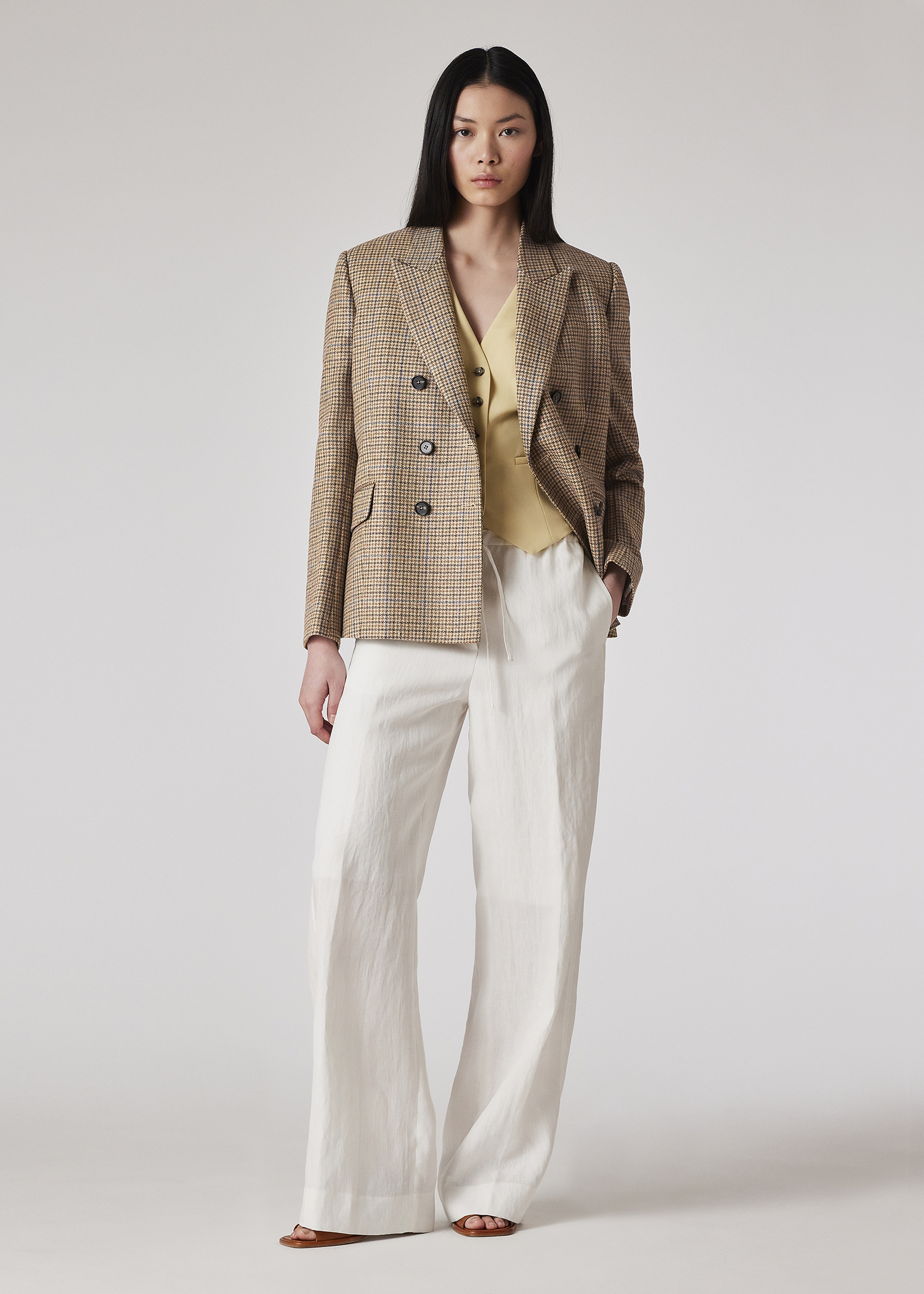 パンツ PAUL SMITH Woman Pants White W1R264TP01427 04 PS Paul Smith Womens Trousers, White, 42 at Amazon Women's