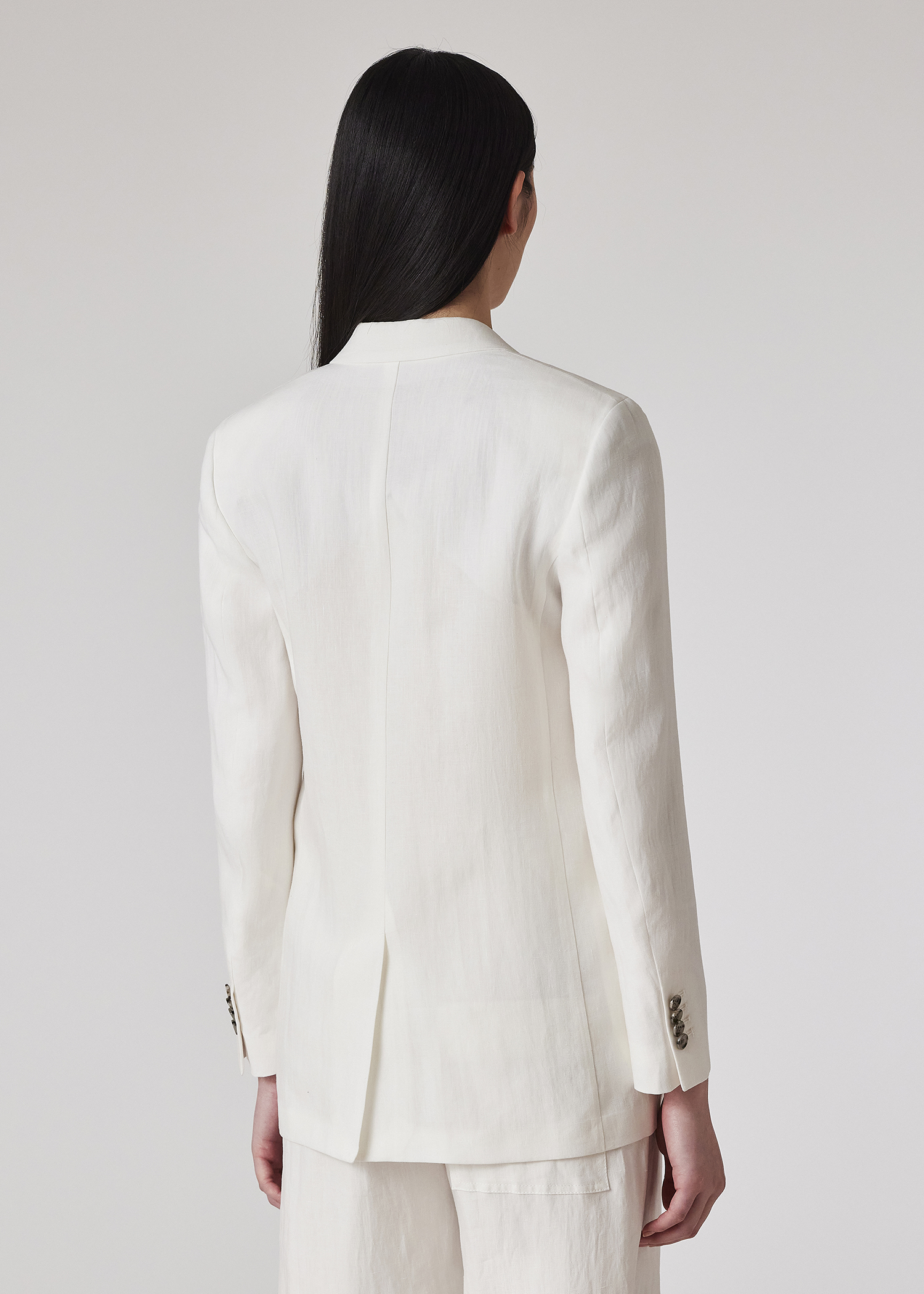 Women's Ivory Linen Blazer