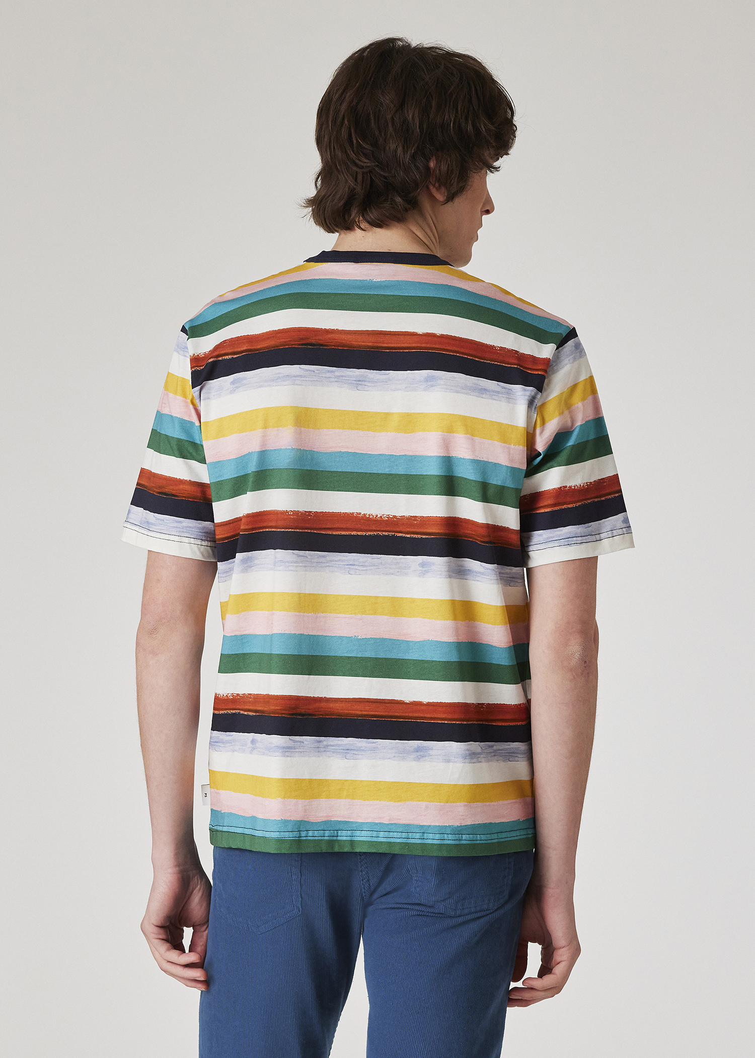 【送料関税込】Paul Smith Multi Stripe T-Shirt Paul Smith Multi Stripe Cotton T-Shirt | Liberty
