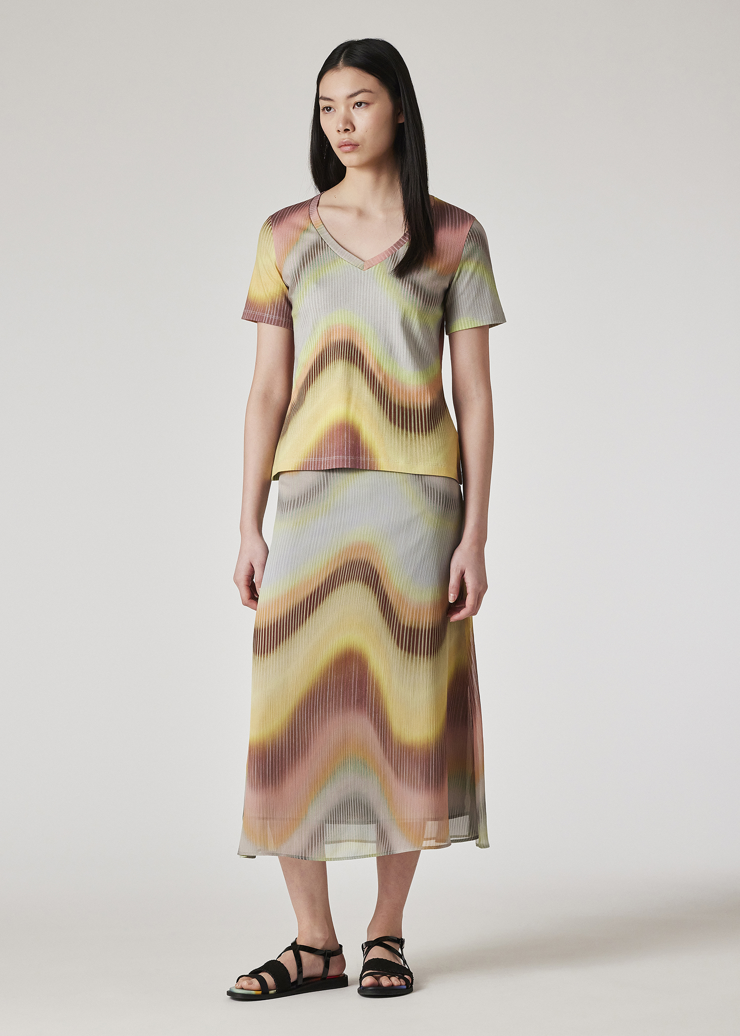 スカート Eaphi gradation wave knit skirt Eaphi gradation wave knit skirt - メルカリ