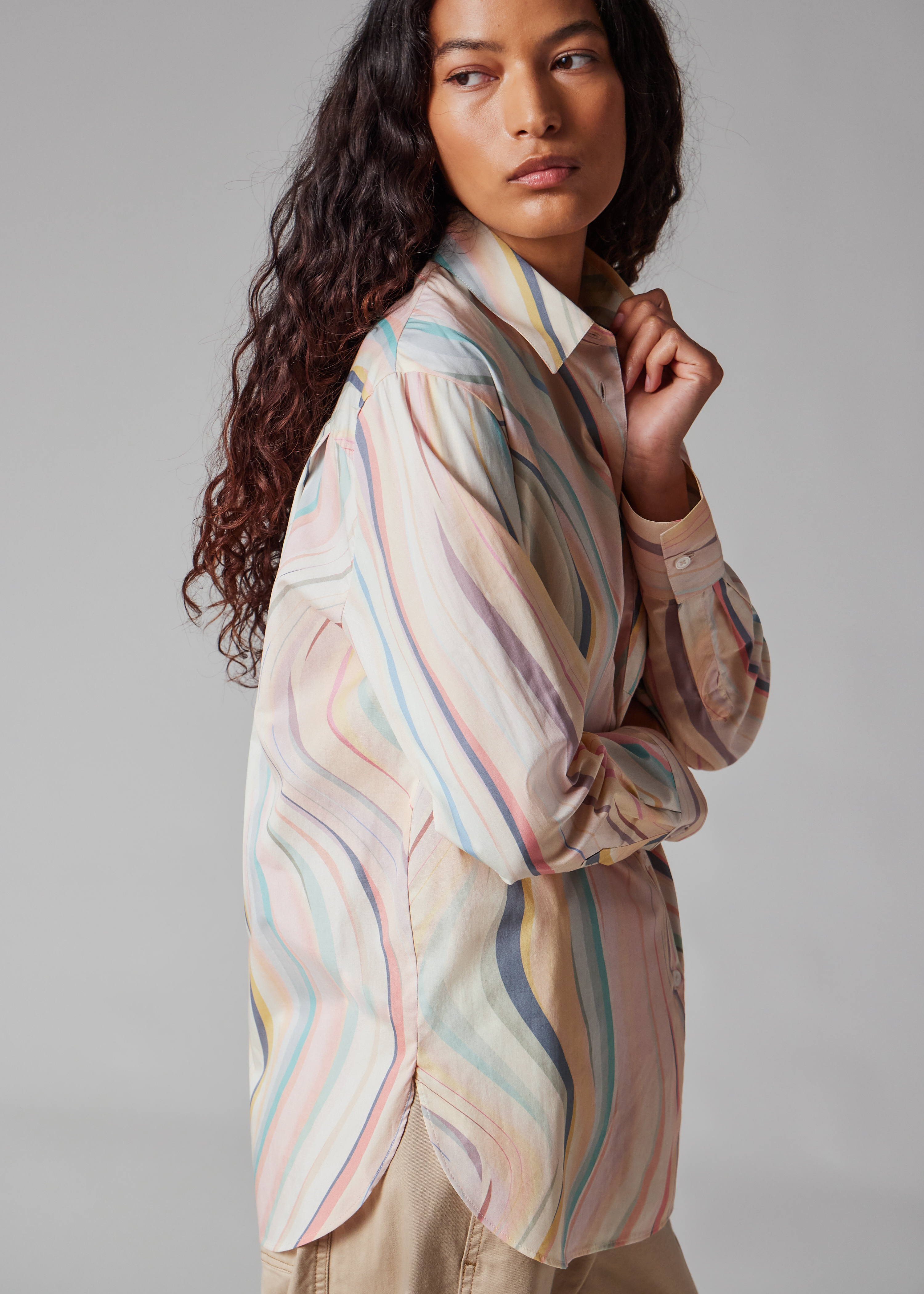 ♡みいちゃんRibbon♡ barbour × Paul Smith Women's 'Faded Swirl' Shirt