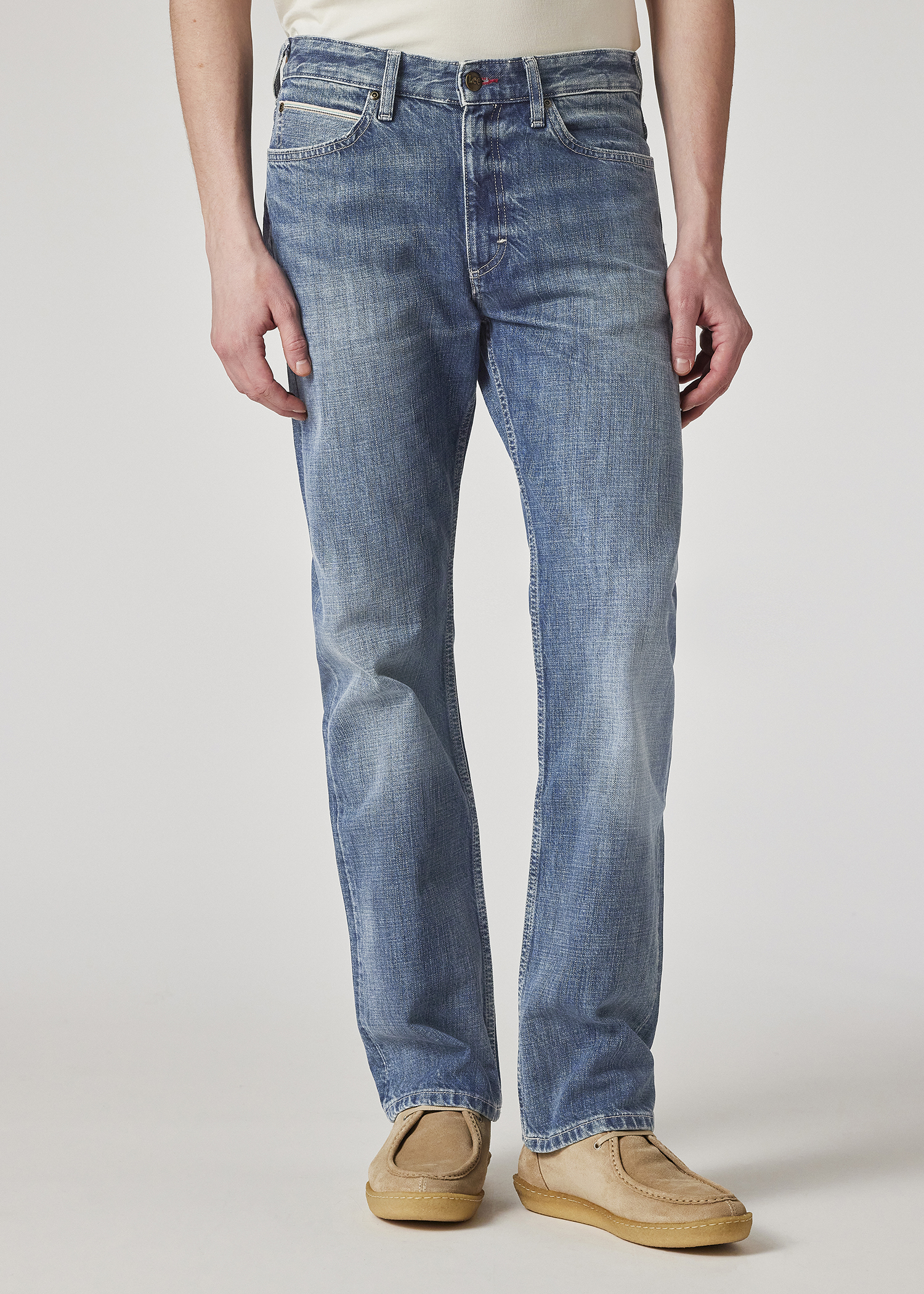 Men's Paul Smith + Lee® Mid Antique-Wash Selvedge 101 Rider Jeans
