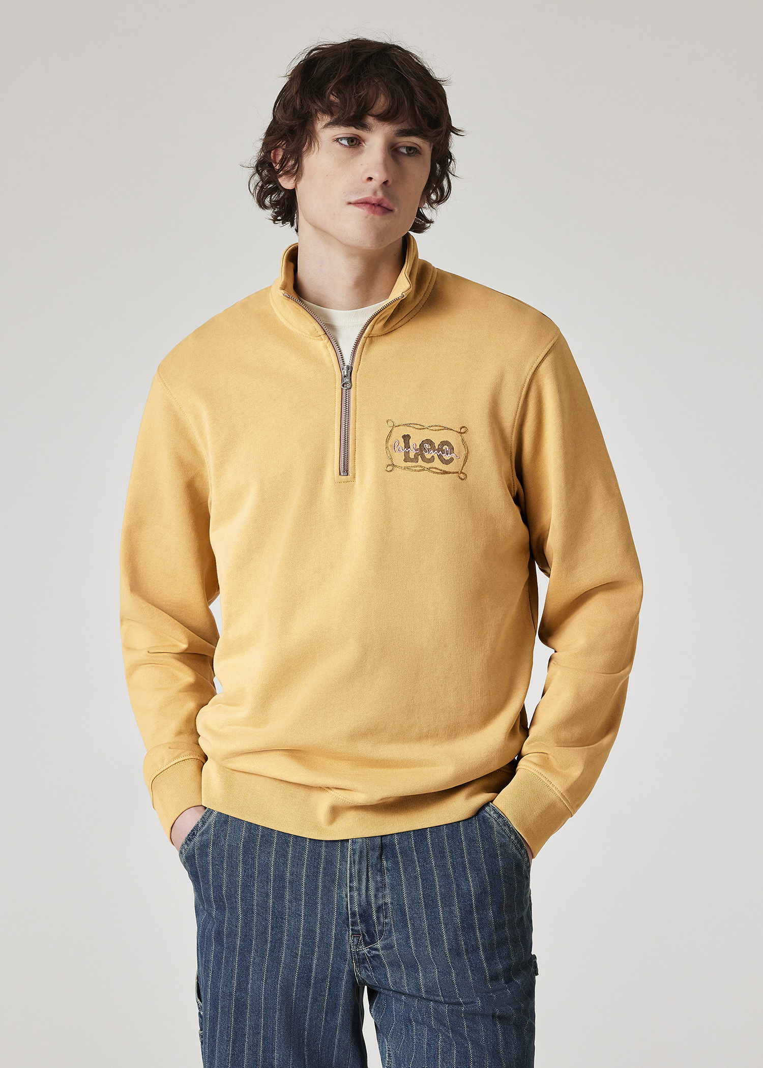 Paul Smith + Lee® Ochre Quarter Zip Sweatshirt