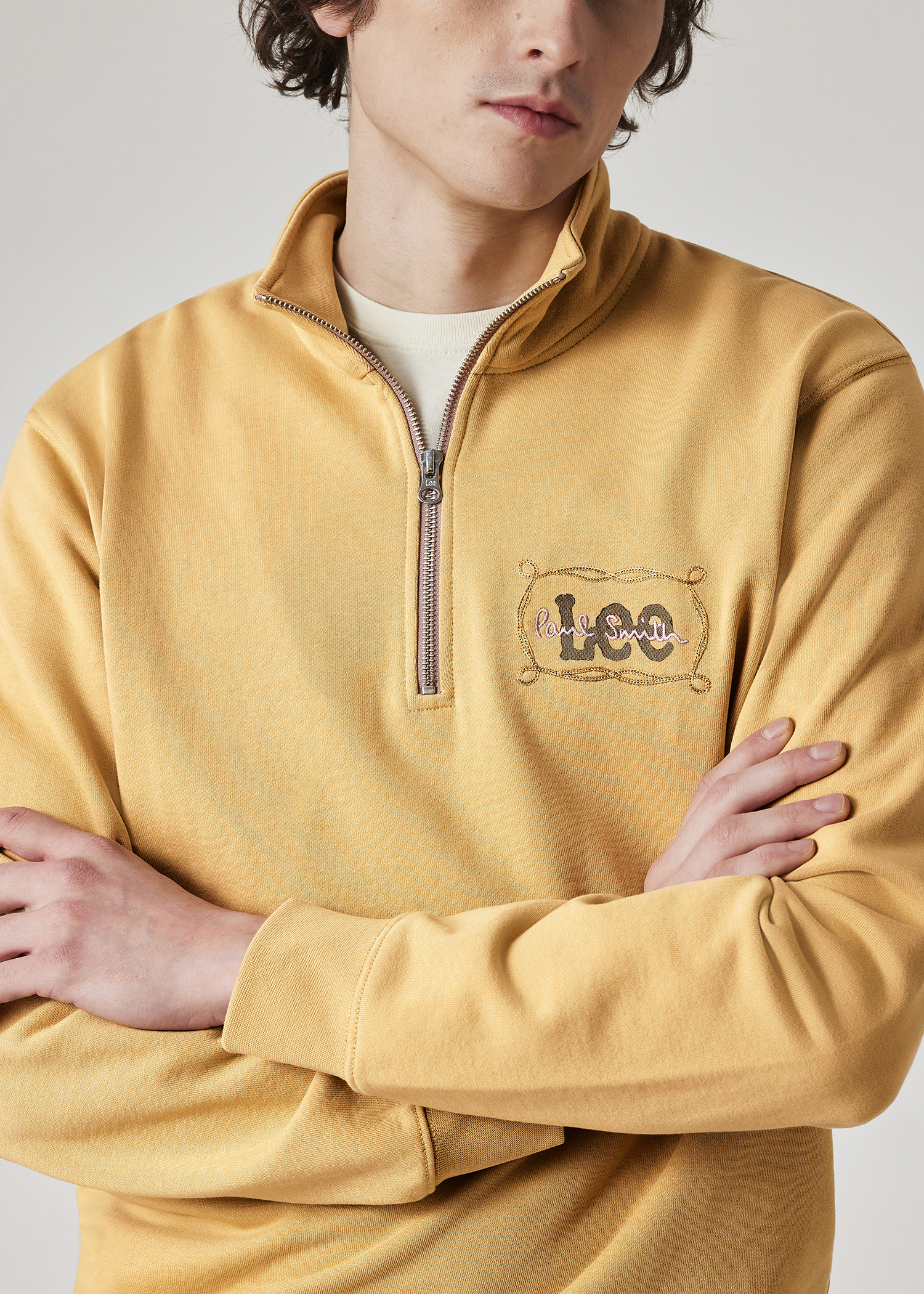 Paul Smith + Lee® Ochre Quarter Zip Sweatshirt