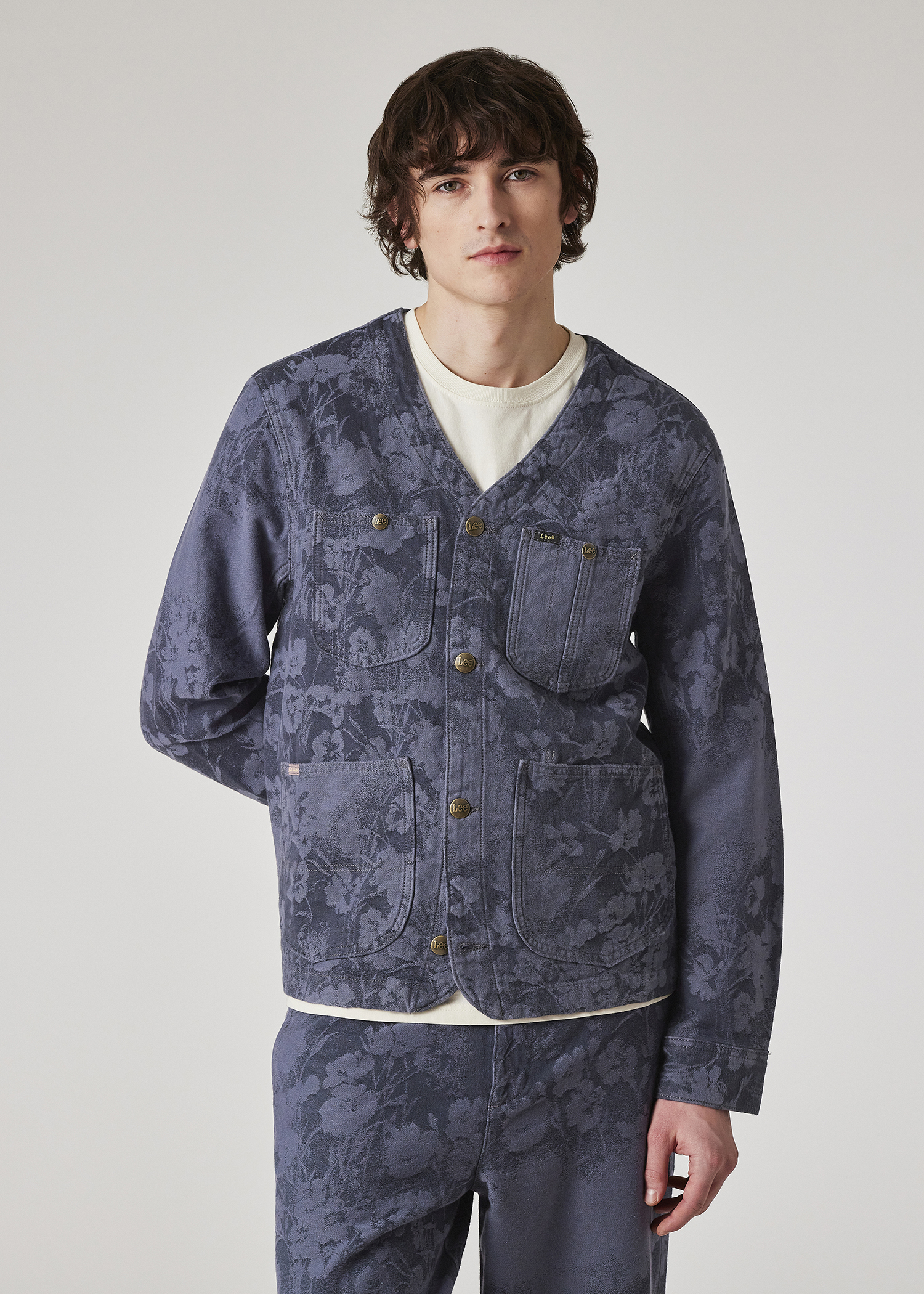 Men's Paul Smith + Lee® Jacquard Collarless Chore Coat
