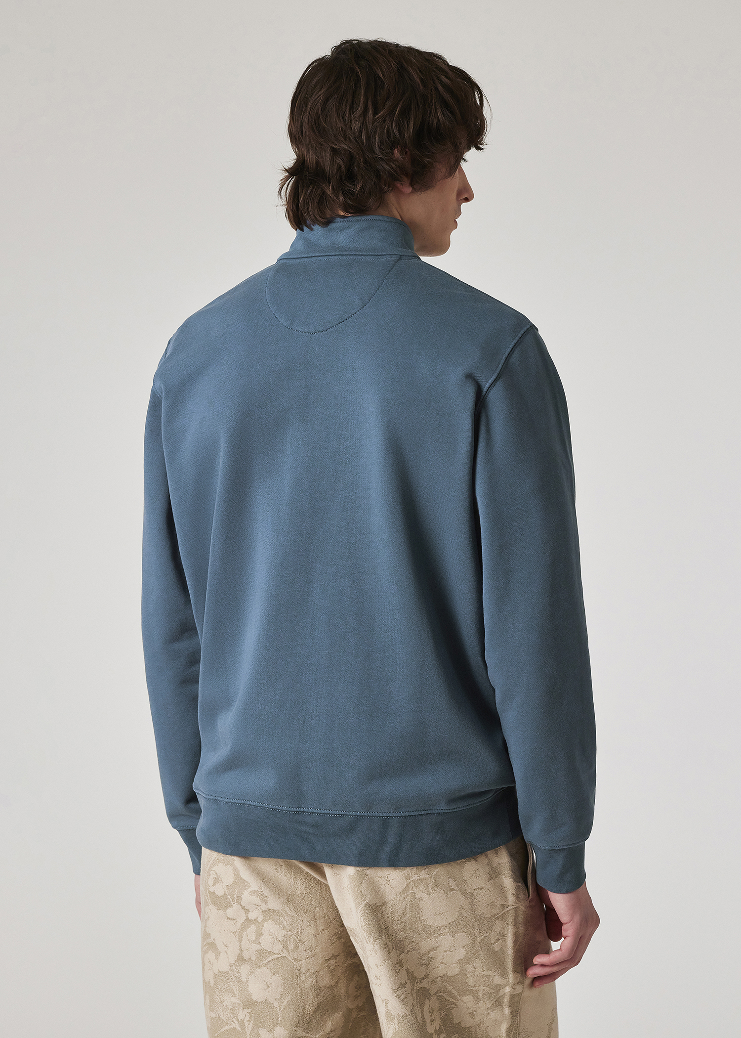Paul Smith + Lee® Dark Blue Quarter Zip Sweatshirt