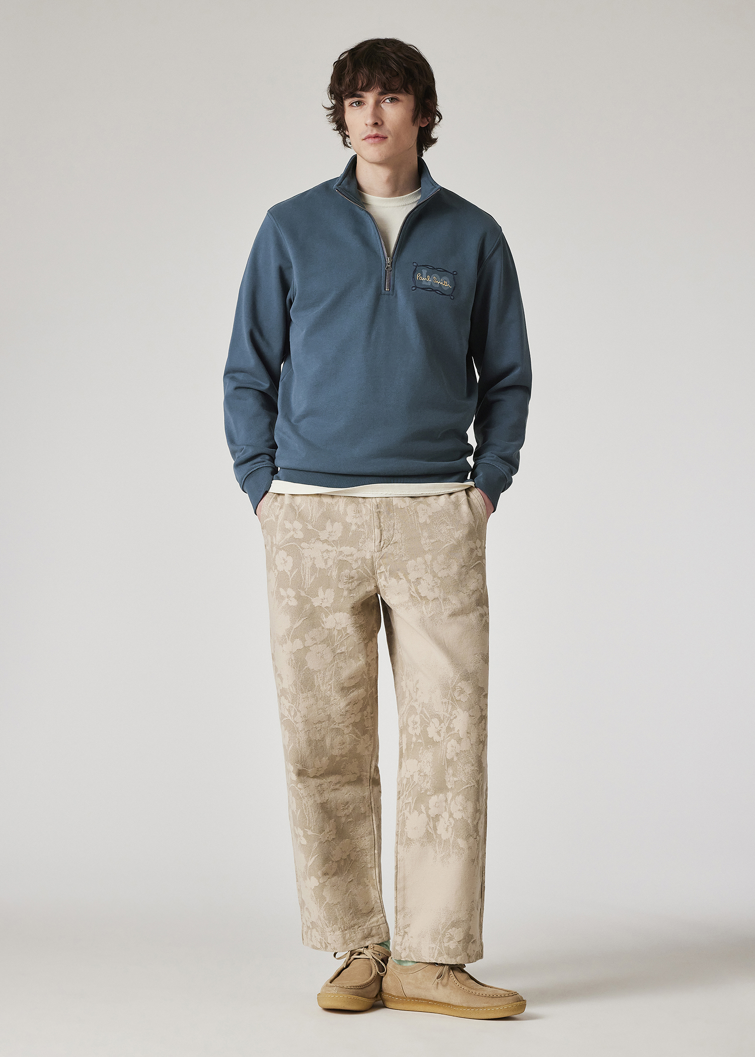 Paul Smith + Lee® Dark Blue Quarter Zip Sweatshirt