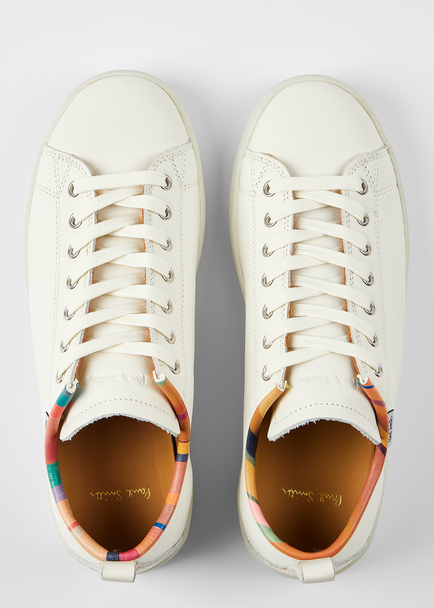 Women's White 'Dusky Swirl' Trim 'Miyata' Trainers