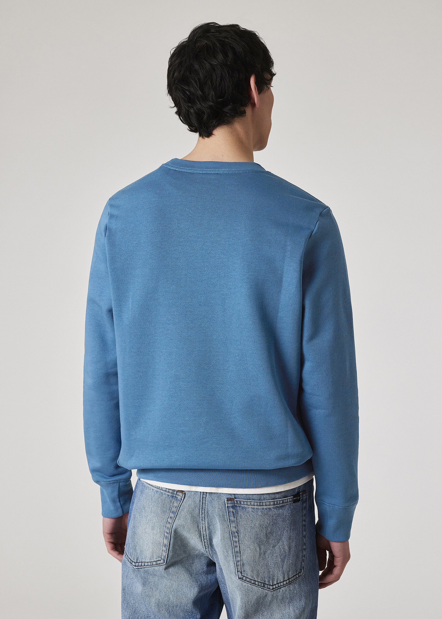 Men's Ocean Blue Zebra Logo Organic Cotton Sweatshirt