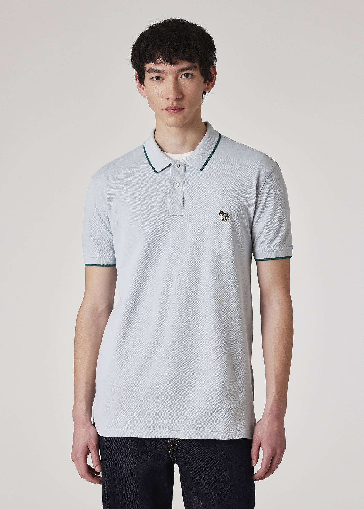 Tシャツ・カットソー Paul Smith FW23 POLO WITH LOGO (M2R/204Y/L21861_79) Men's Bright Blue Zebra Logo Polo Shirt