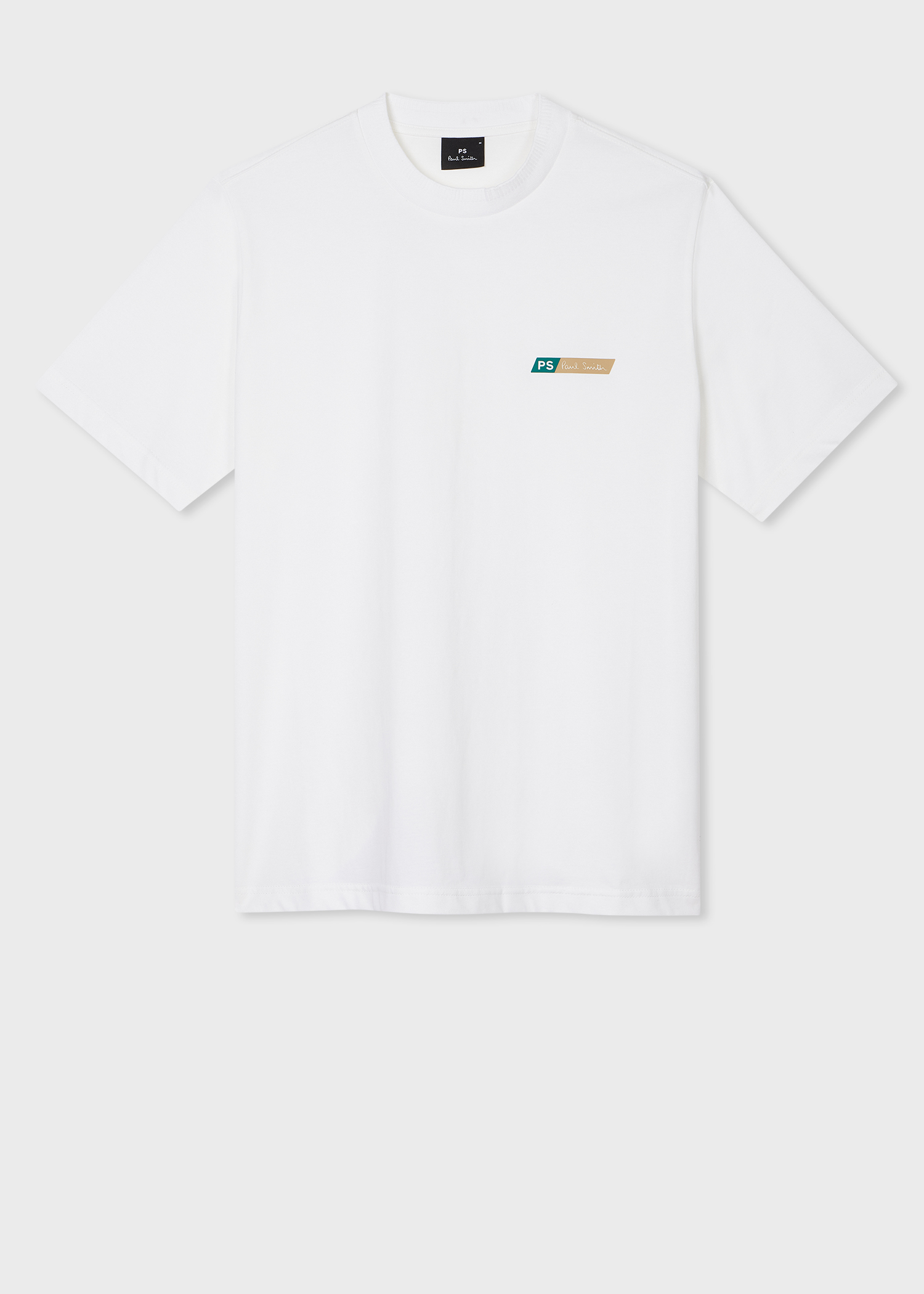 Tシャツ・カットソー PS BY PAUL SMITH Men T Shirts M2R051SPP5072 02 WHITE White PS Tilt Logo Cotton-Blend T-Shirt