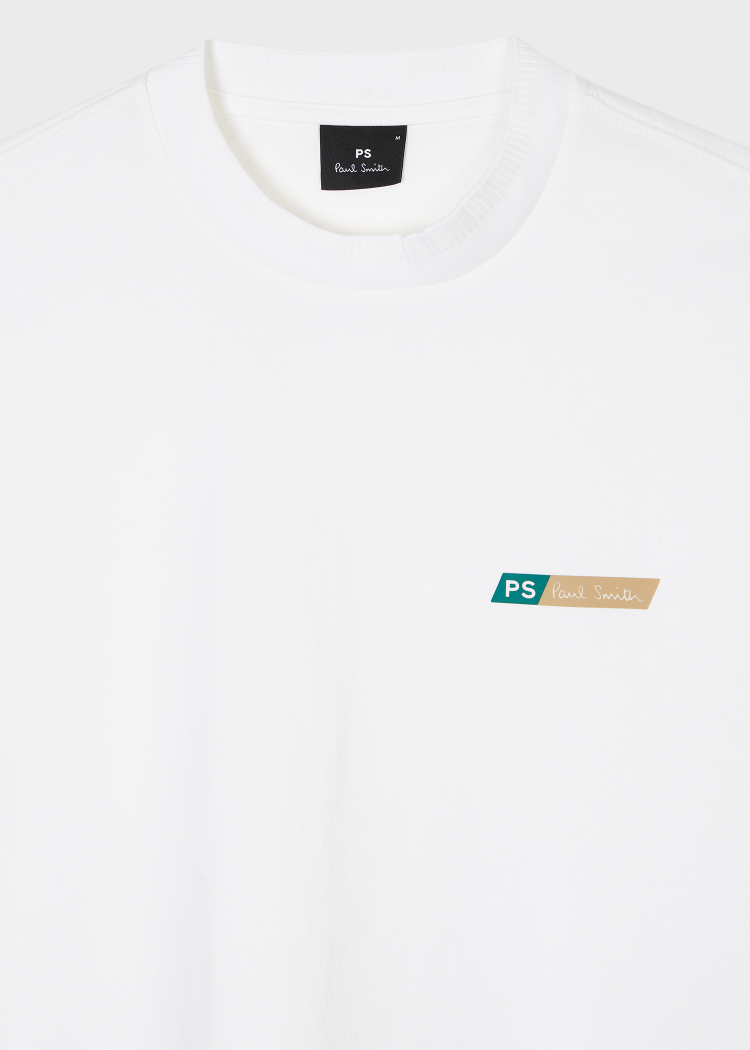 White PS Tilt Logo Cotton-Blend T-Shirt