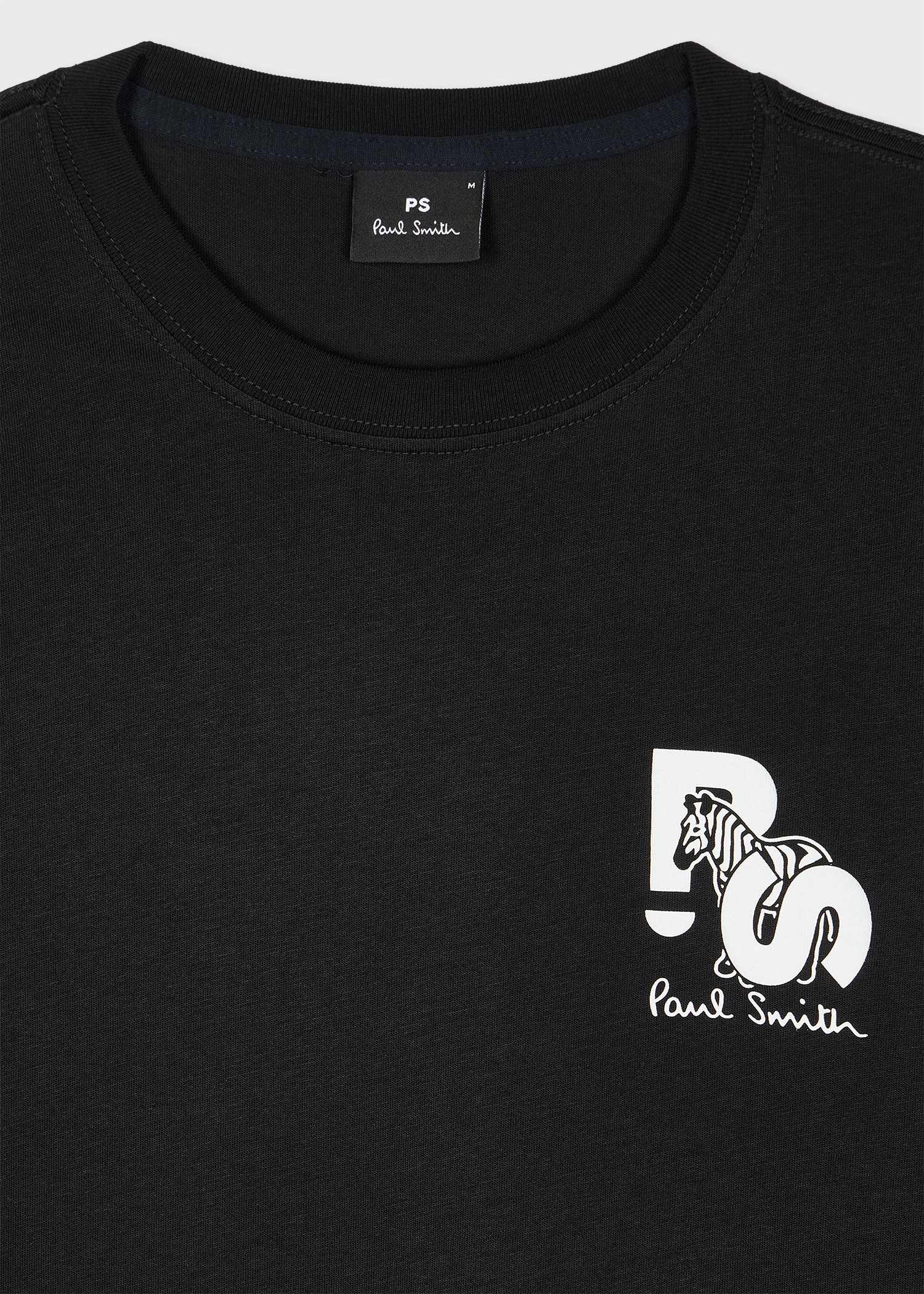 Tシャツ・カットソー Paul Smith SS25 REGULAR FIT T-SHIRT (M2R 011R PP5130 79) Black Cotton Zebra Logo T-Shirt