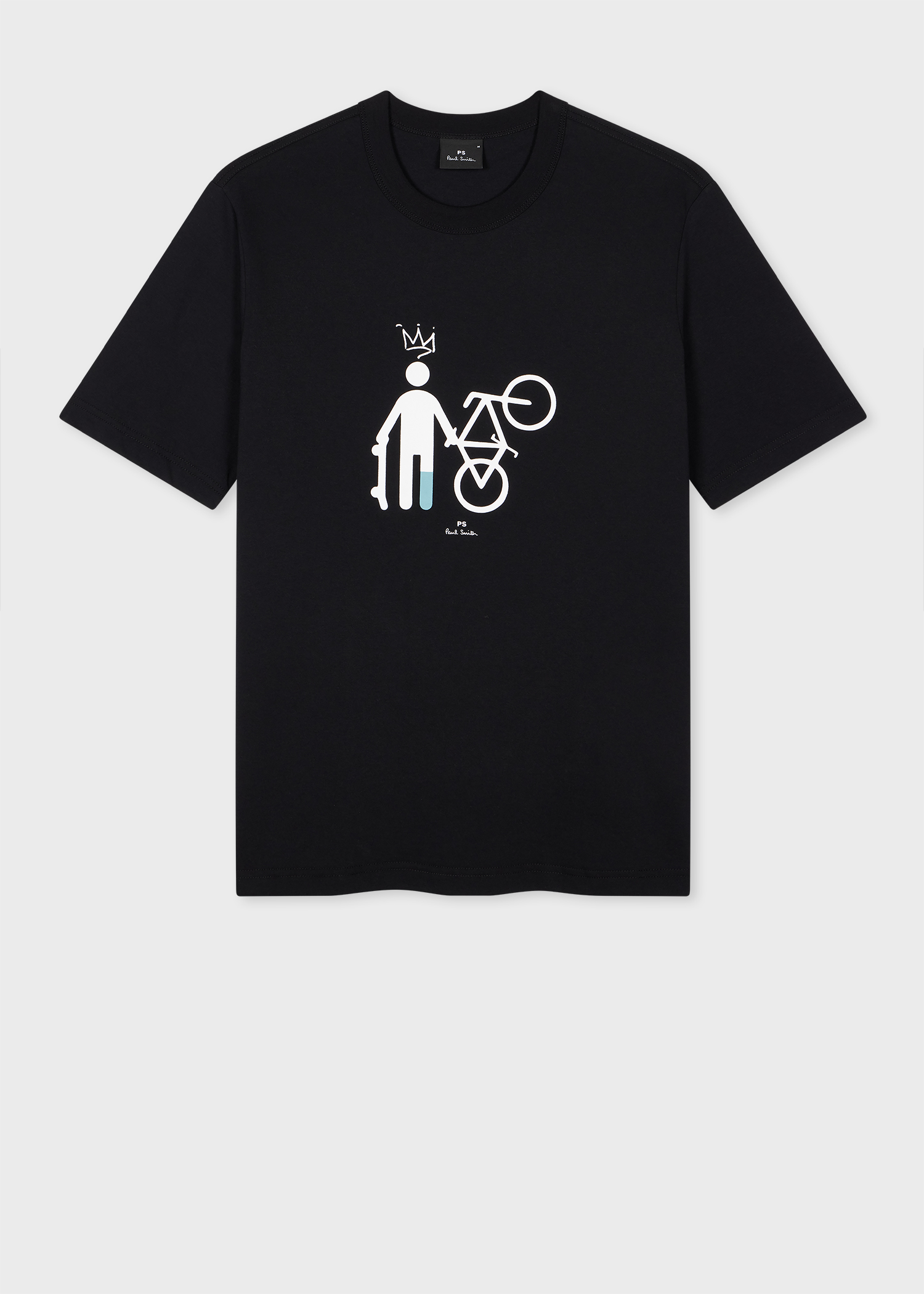 Men's Black 'Skater Bike' Print T-Shirt