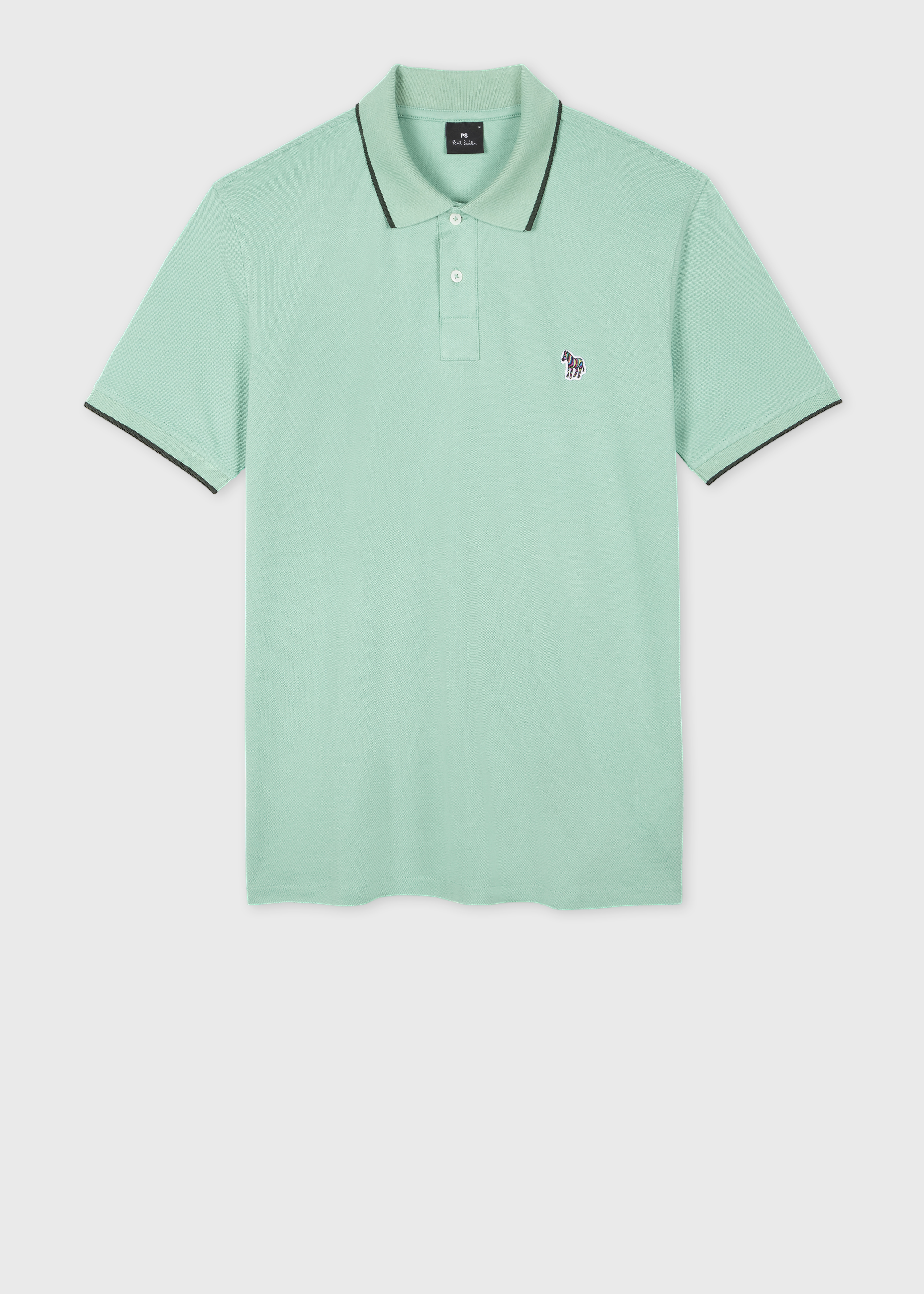 ★【PAUL SMITH】 Cotton Pique Zebra Logo Polo Shirt★ Paul Smith Cotton-Pique Zebra Logo Polo Shirt Black | Yards