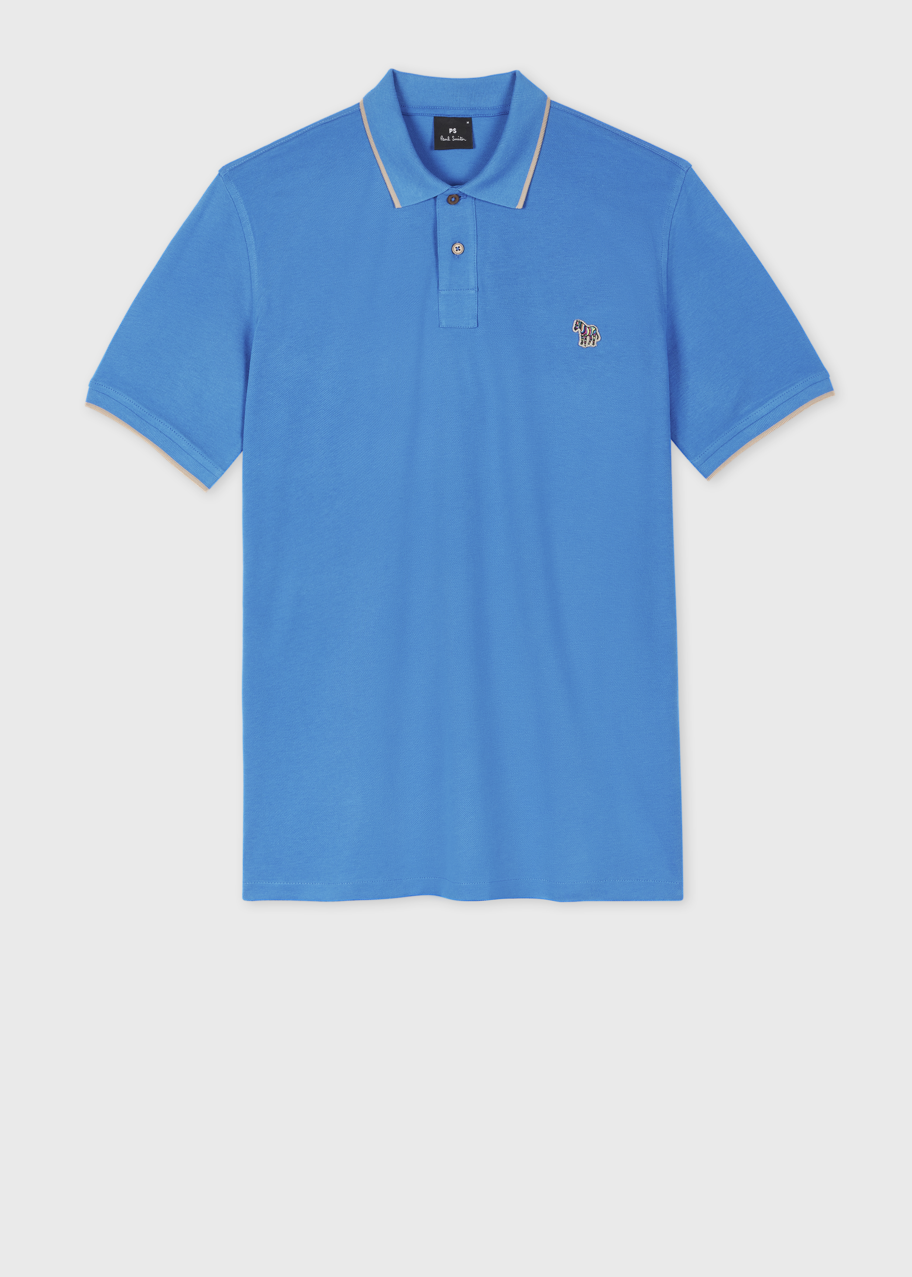 Men's Dark Navy Zebra Logo Polo Shirt With Contrast Tipping
