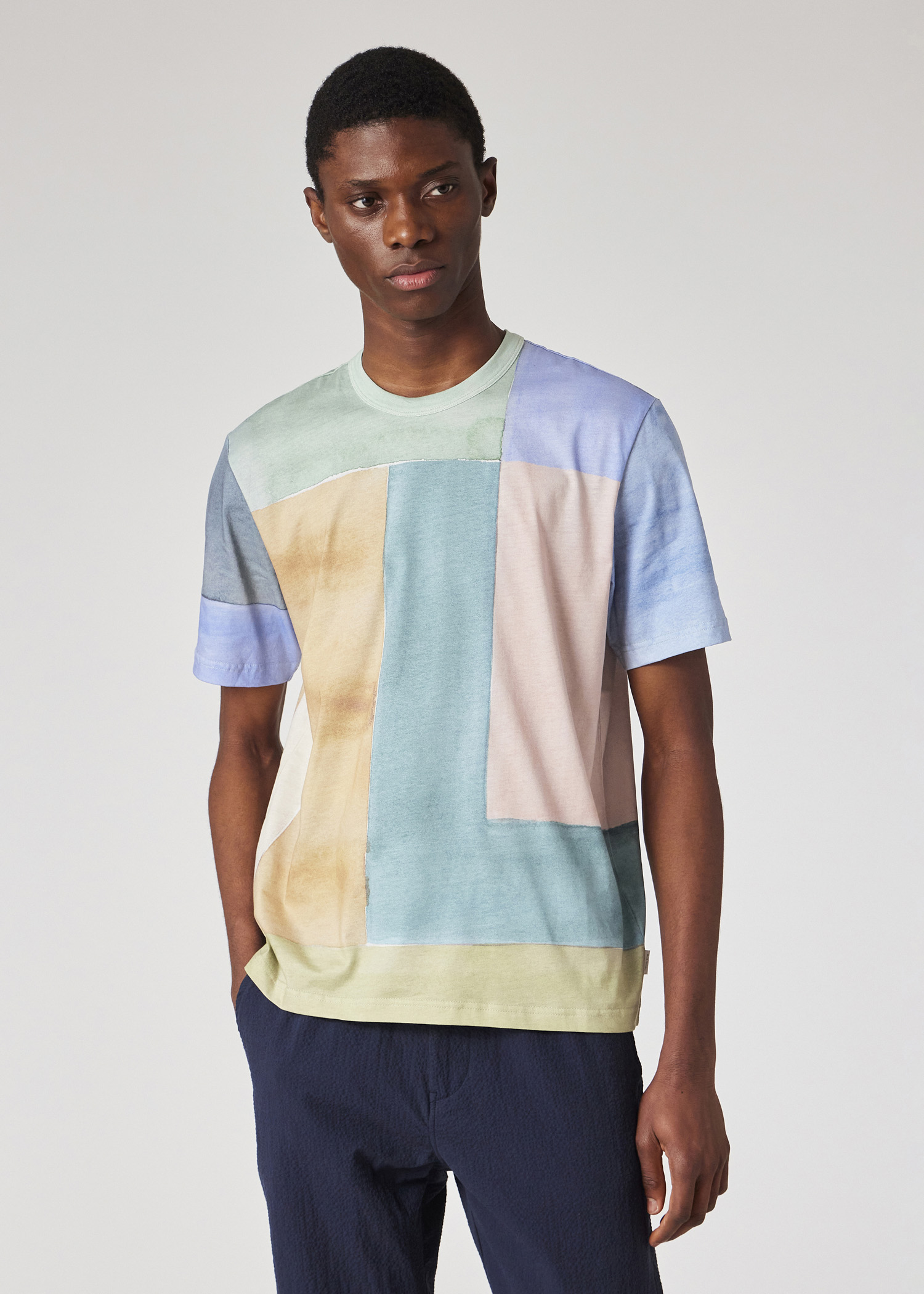 Paul Smith｜ (M2R 220X PP5073 79) Men's Black 'Palm Tree' Print T-Shirt