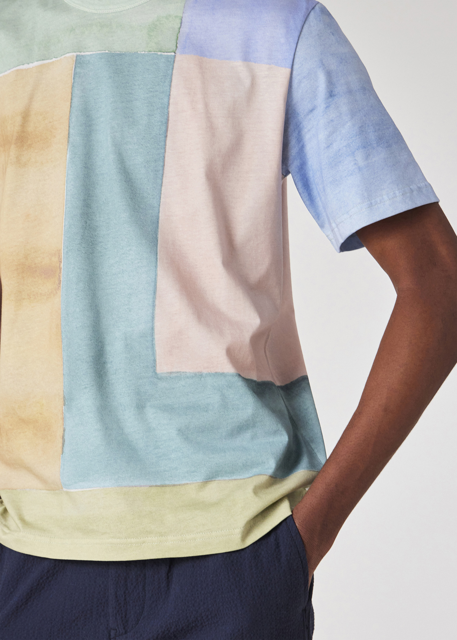 Multicolour Colour Block Relaxed-Fit T-Shirt Paul Smith